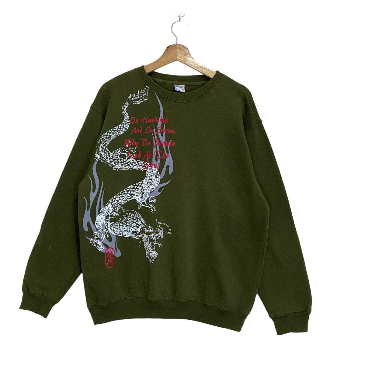 Anime Japanase Babvino Dragon Big Logo Crewneck Sweatshirt Size US XL / EU 56 / 4 - 6 Thumbnail