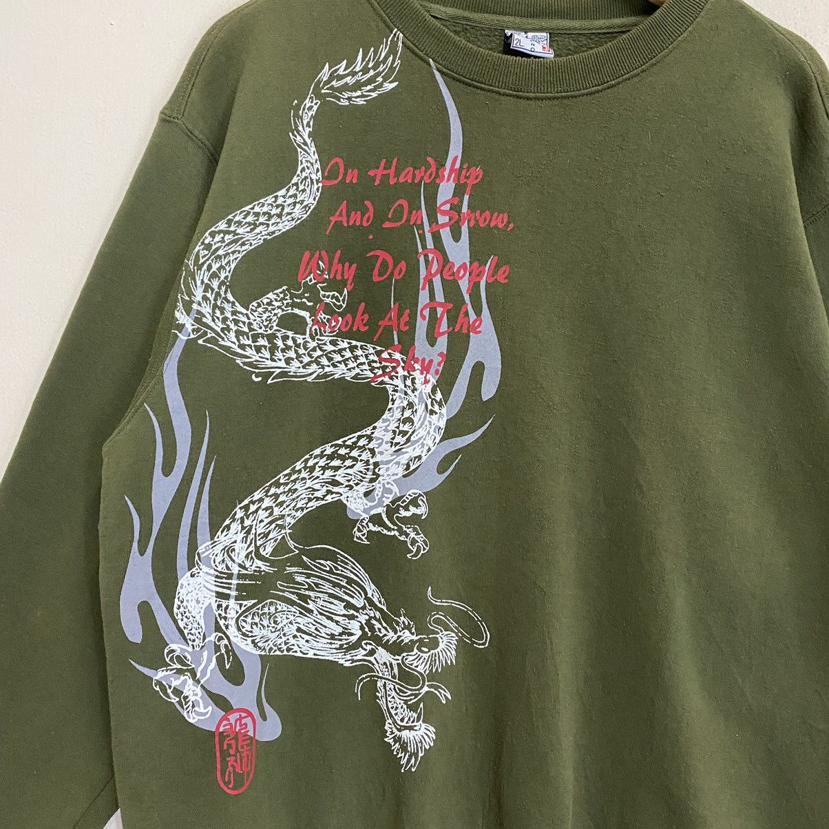 Anime Japanase Babvino Dragon Big Logo Crewneck Sweatshirt Size US XL / EU 56 / 4 - 7 Thumbnail
