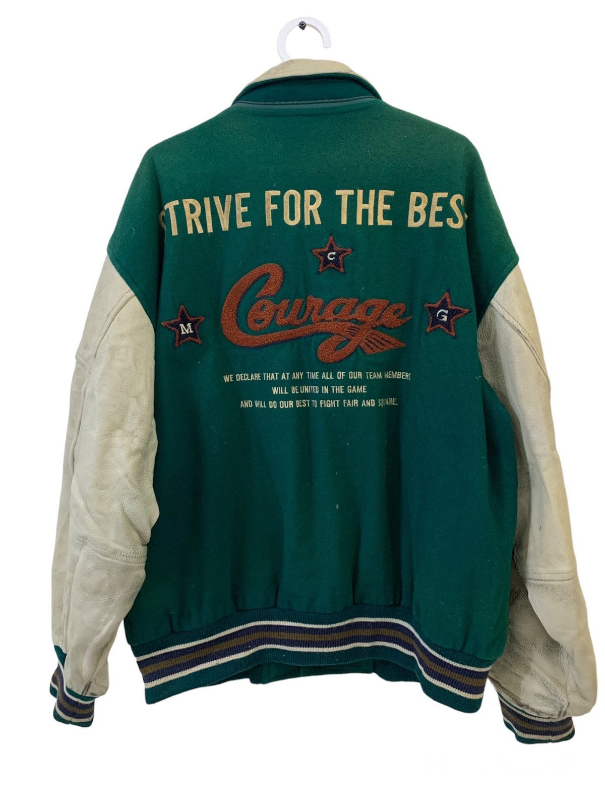image of Vintage Mcgregor Trive For The Best Varsity Jacket in Green, Men's (Size XL)