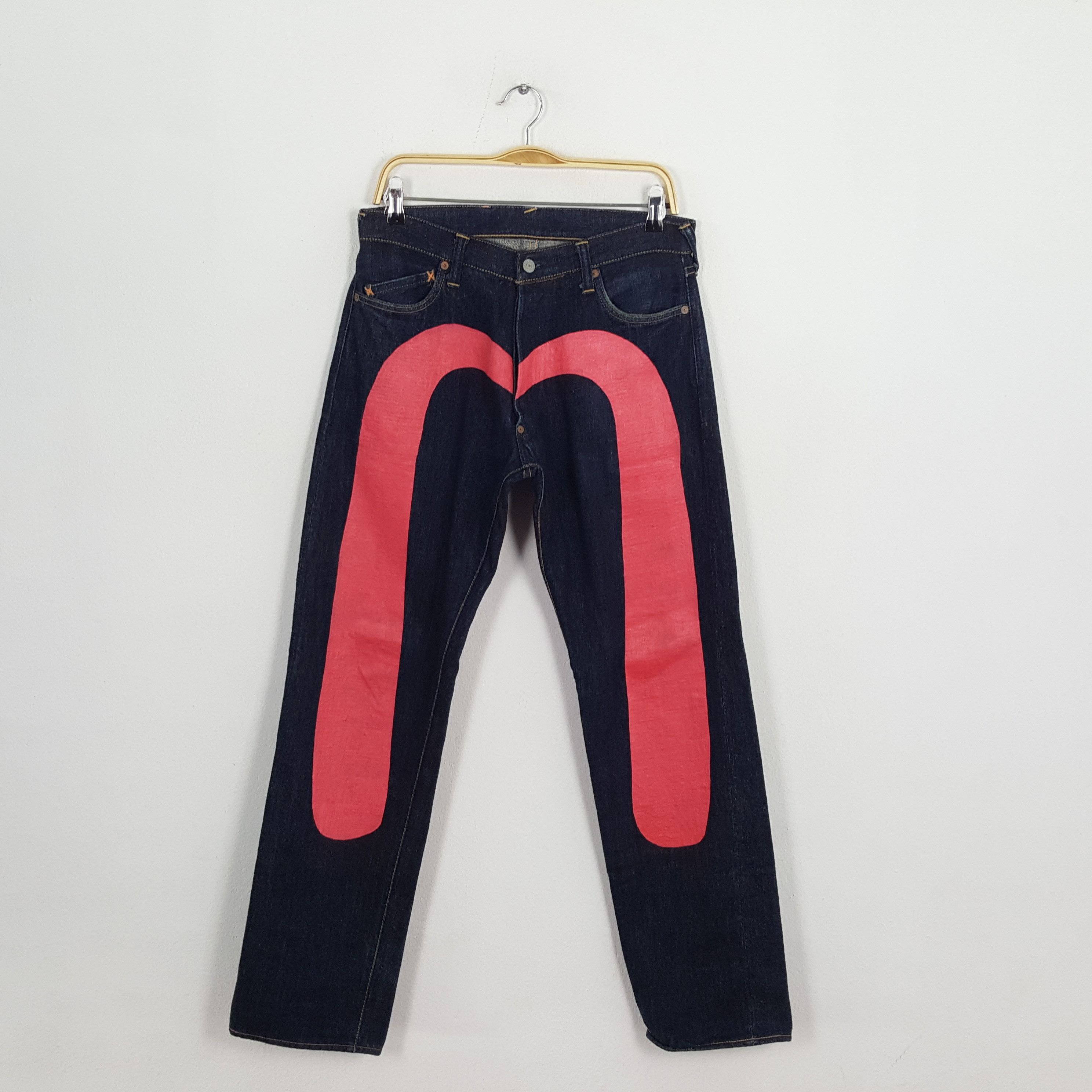Vintage EVISU Japanese Brand Daicock Custom Style Jeans cp2
