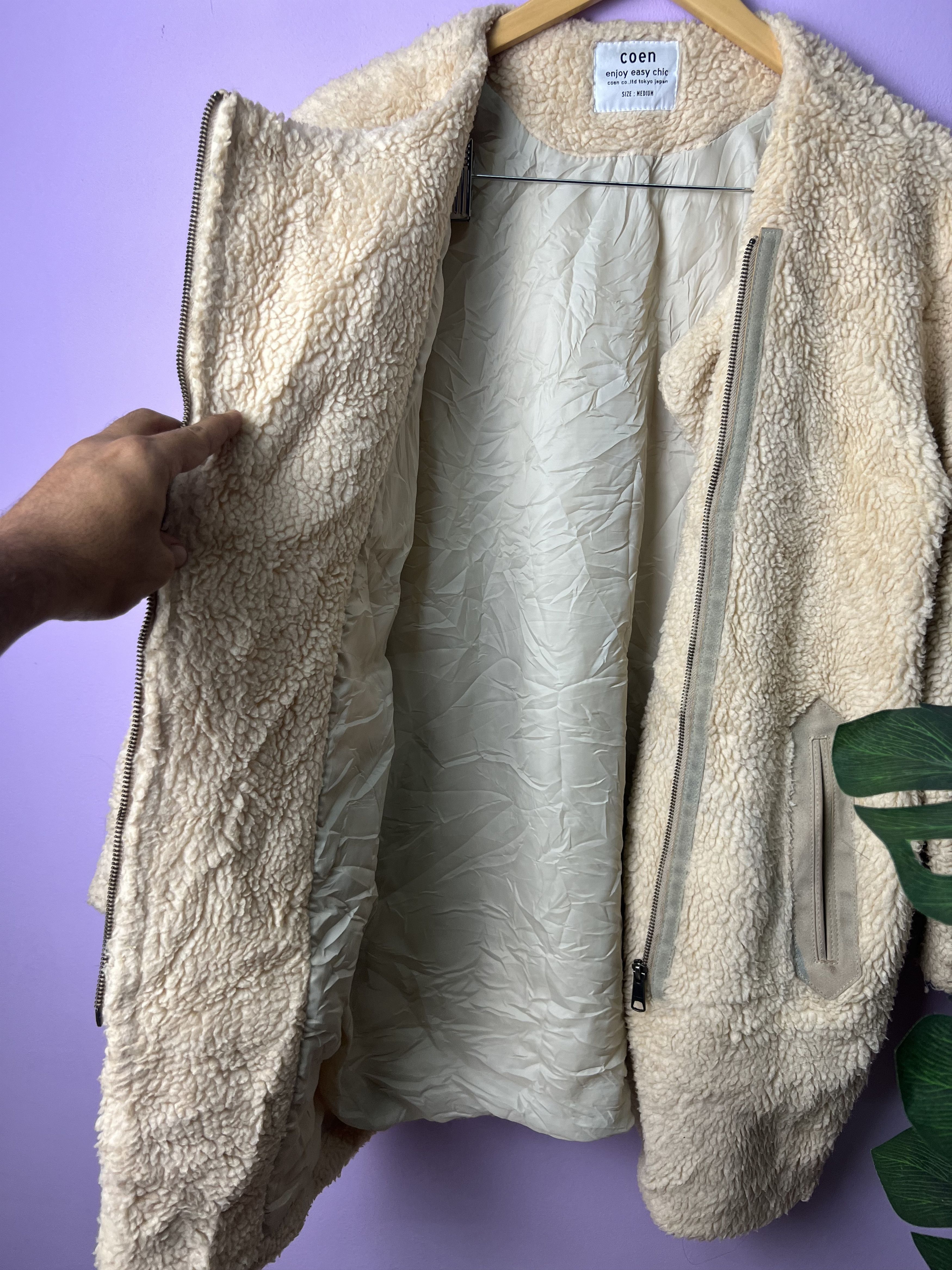 Japanese Brand 🔥Coen Enjoy Easy Chic Reconstruct Sherpa Jackets Size US M / EU 48-50 / 2 - 11 Thumbnail