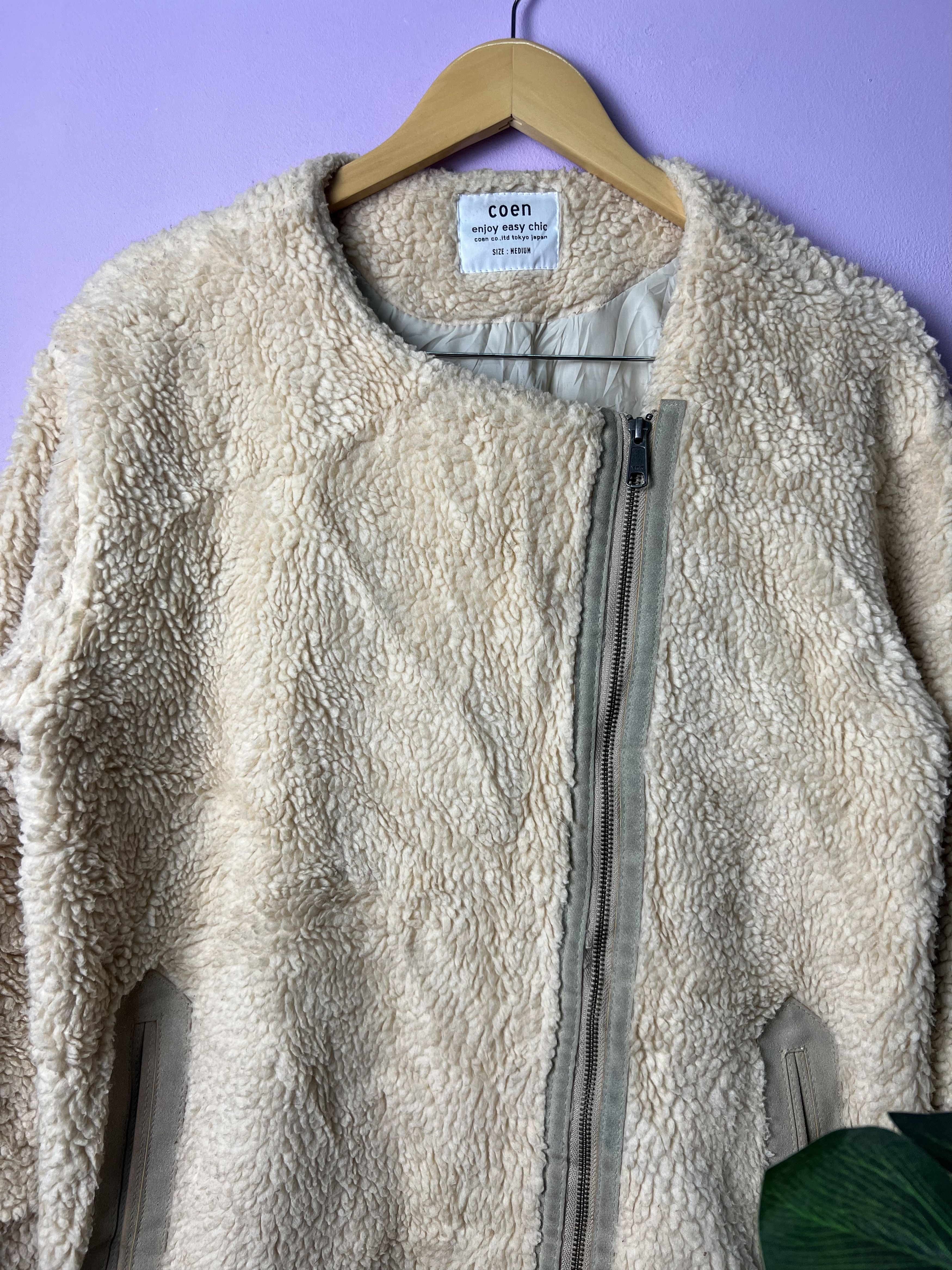 Japanese Brand 🔥Coen Enjoy Easy Chic Reconstruct Sherpa Jackets Size US M / EU 48-50 / 2 - 4 Thumbnail