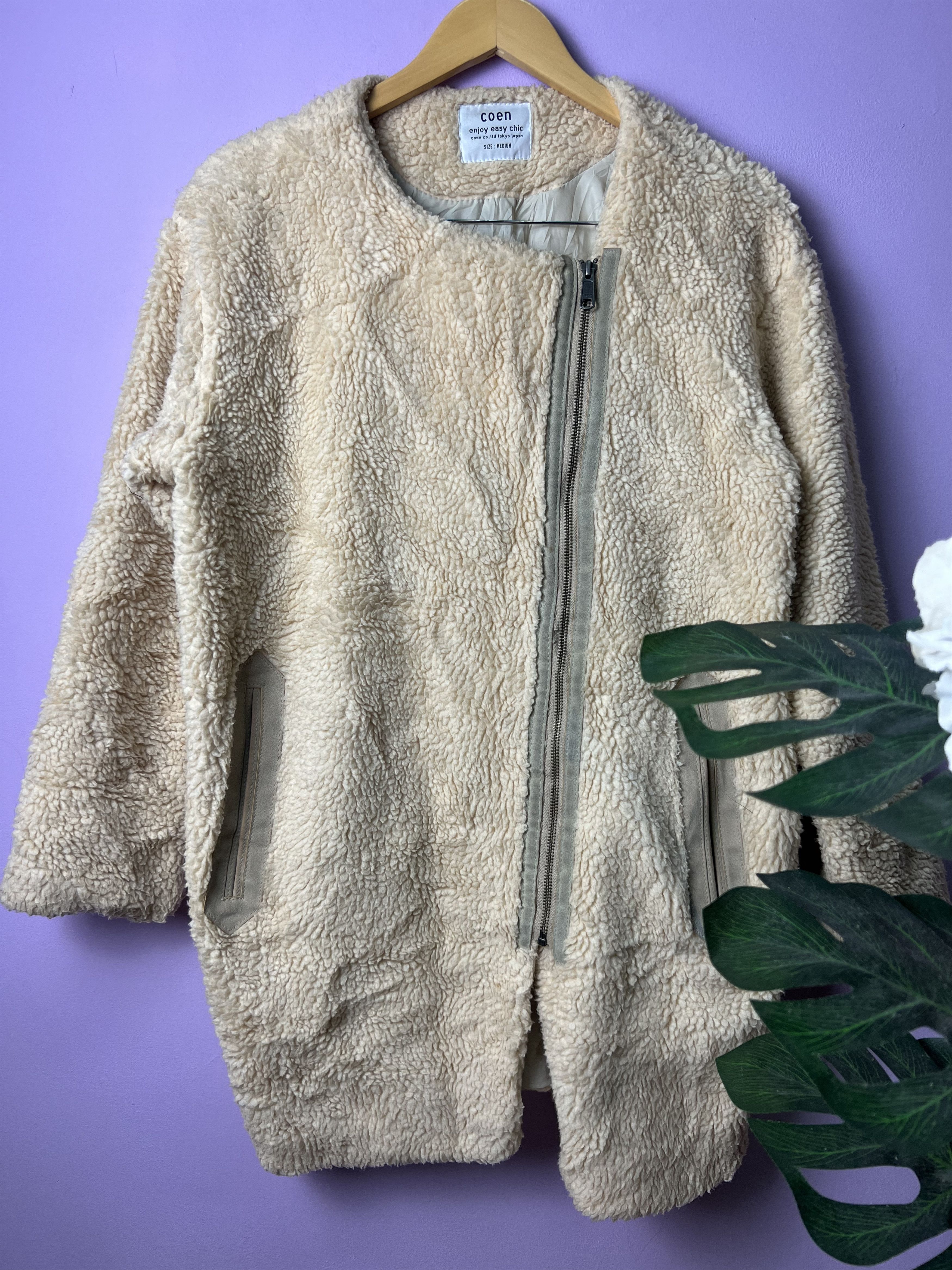 Japanese Brand 🔥Coen Enjoy Easy Chic Reconstruct Sherpa Jackets Size US M / EU 48-50 / 2 - 2 Thumbnail