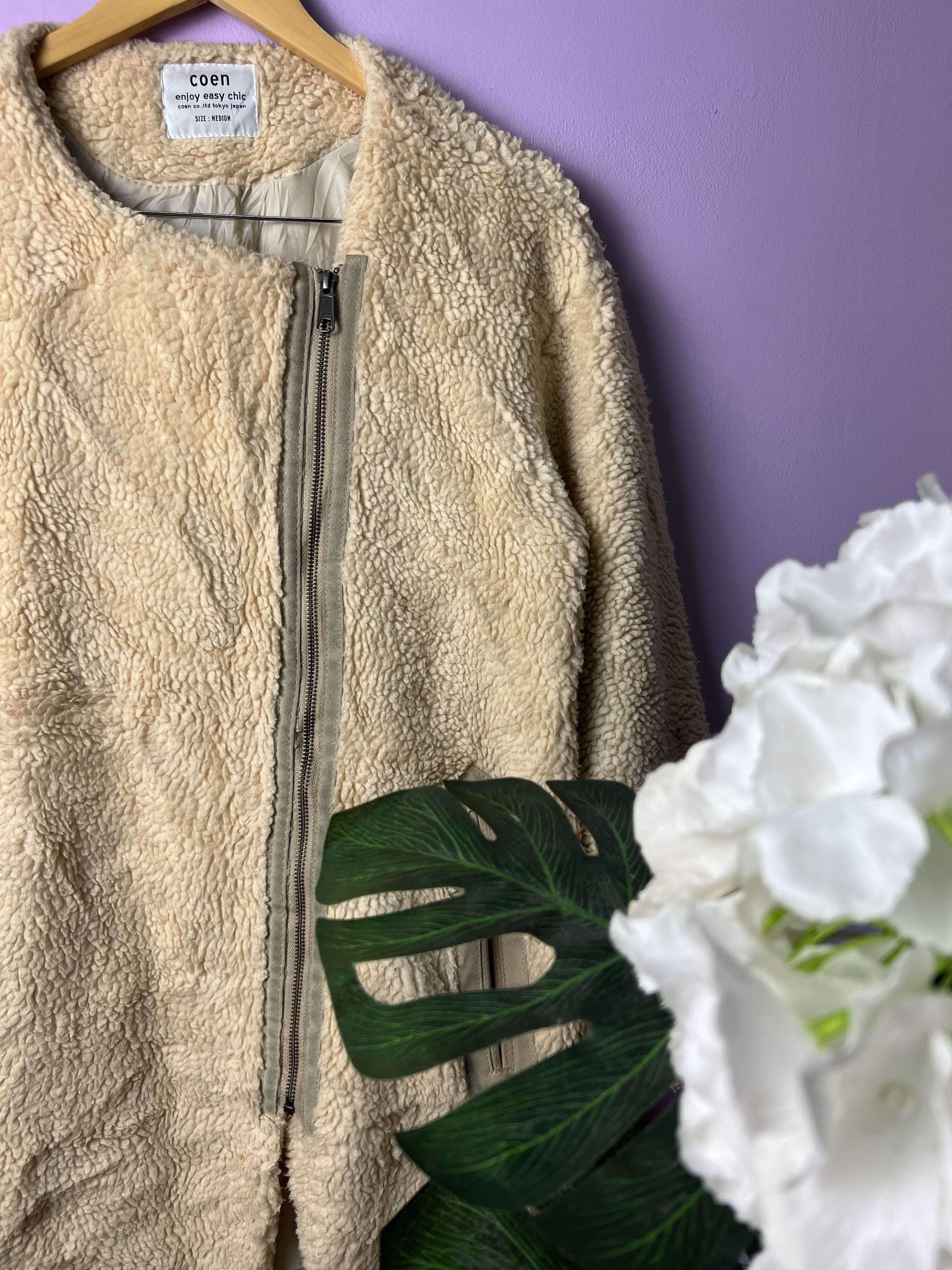 Japanese Brand 🔥Coen Enjoy Easy Chic Reconstruct Sherpa Jackets Size US M / EU 48-50 / 2 - 8 Thumbnail