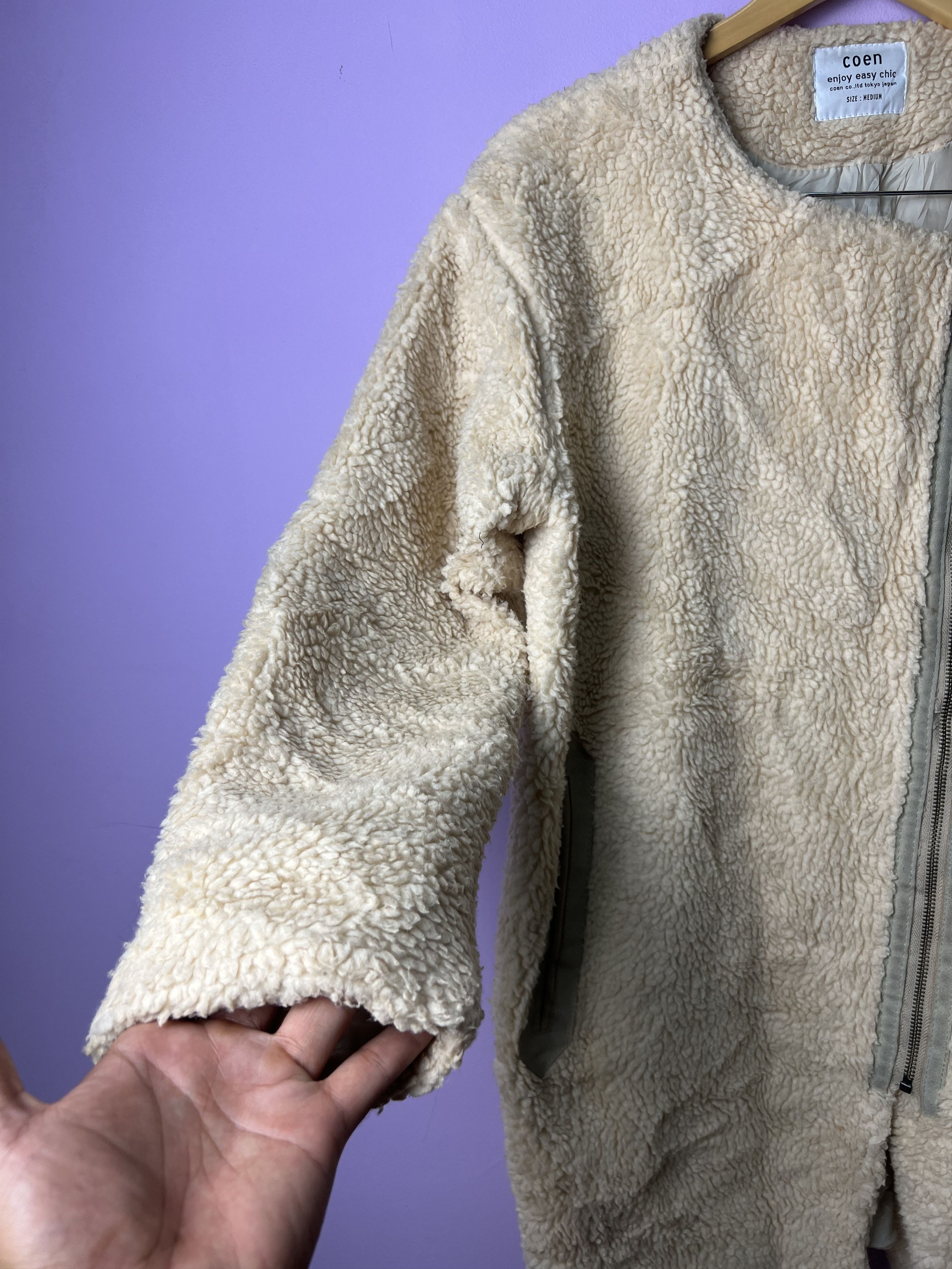 Japanese Brand 🔥Coen Enjoy Easy Chic Reconstruct Sherpa Jackets Size US M / EU 48-50 / 2 - 7 Thumbnail