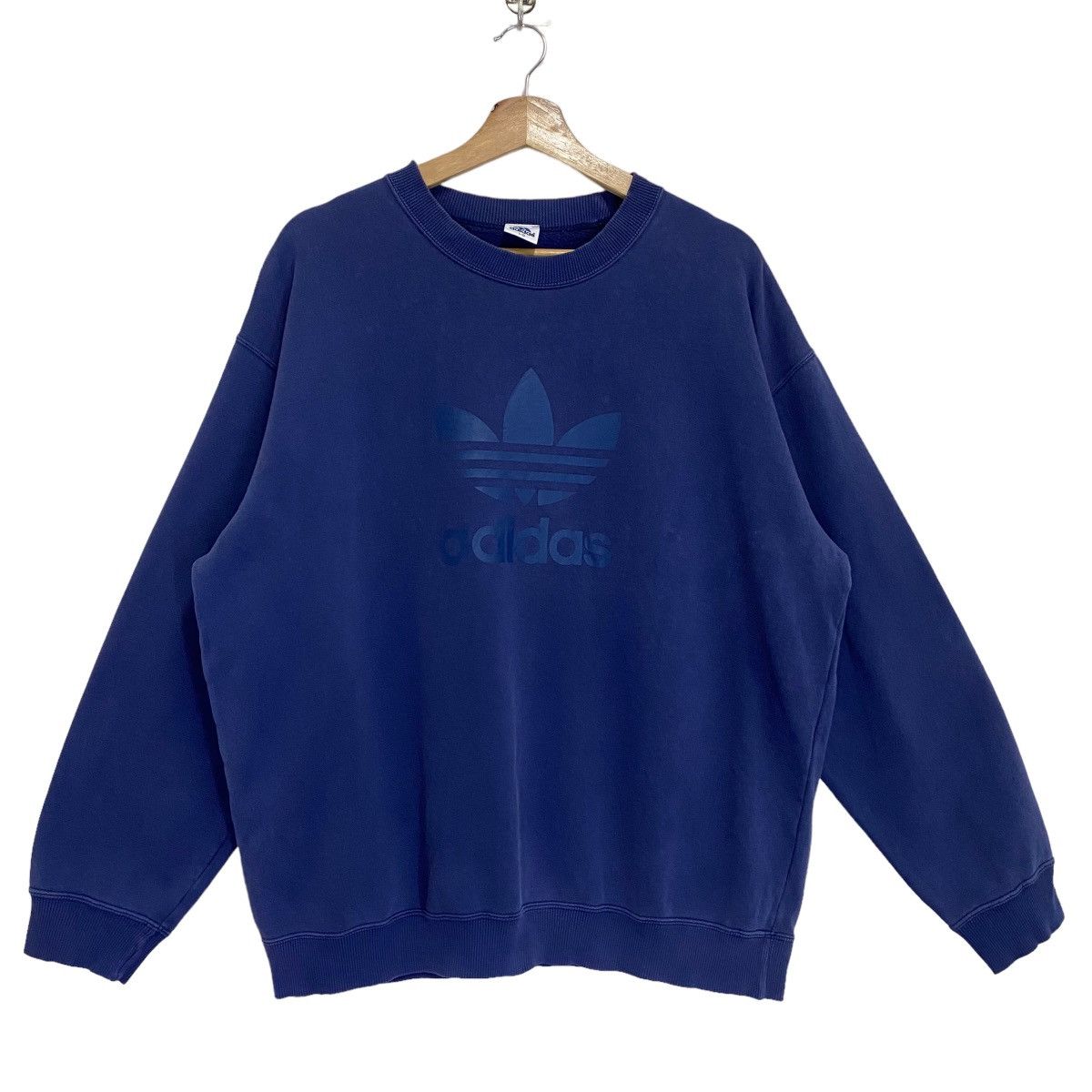Adidas × Vintage Vintage 90s Adidas Big LogoCrewneck Sweathirt Size L Size US L / EU 52-54 / 3 - 1 Thumbnail