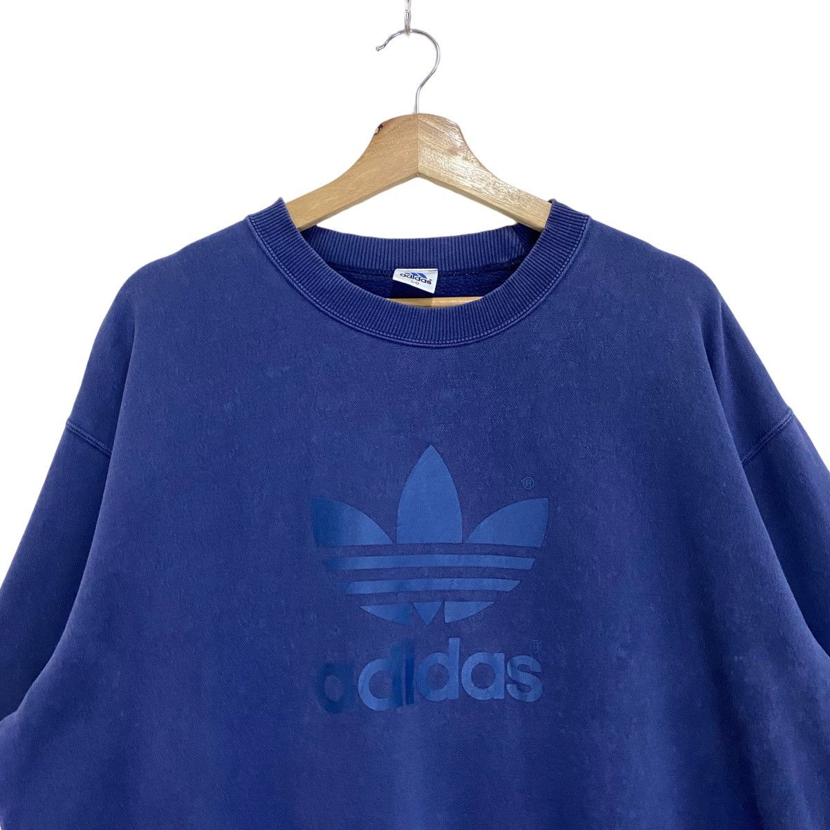 Adidas × Vintage Vintage 90s Adidas Big LogoCrewneck Sweathirt Size L Size US L / EU 52-54 / 3 - 4 Thumbnail