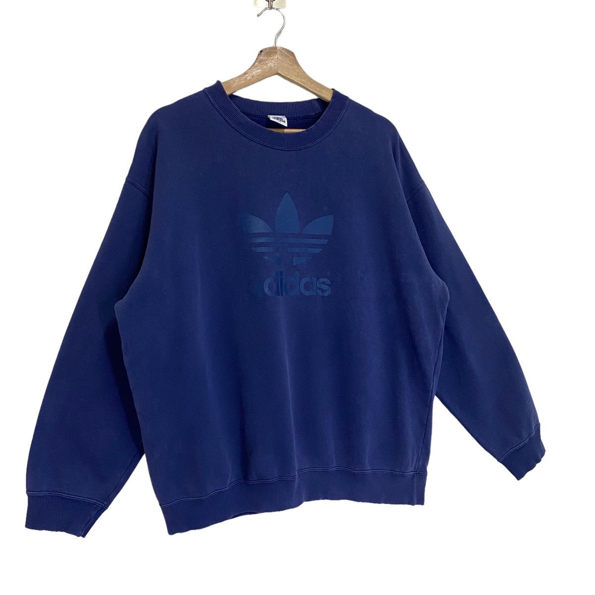 Adidas × Vintage Vintage 90s Adidas Big LogoCrewneck Sweathirt Size L Size US L / EU 52-54 / 3 - 2 Thumbnail