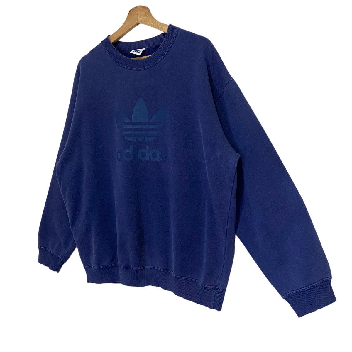 Adidas × Vintage Vintage 90s Adidas Big LogoCrewneck Sweathirt Size L Size US L / EU 52-54 / 3 - 3 Thumbnail