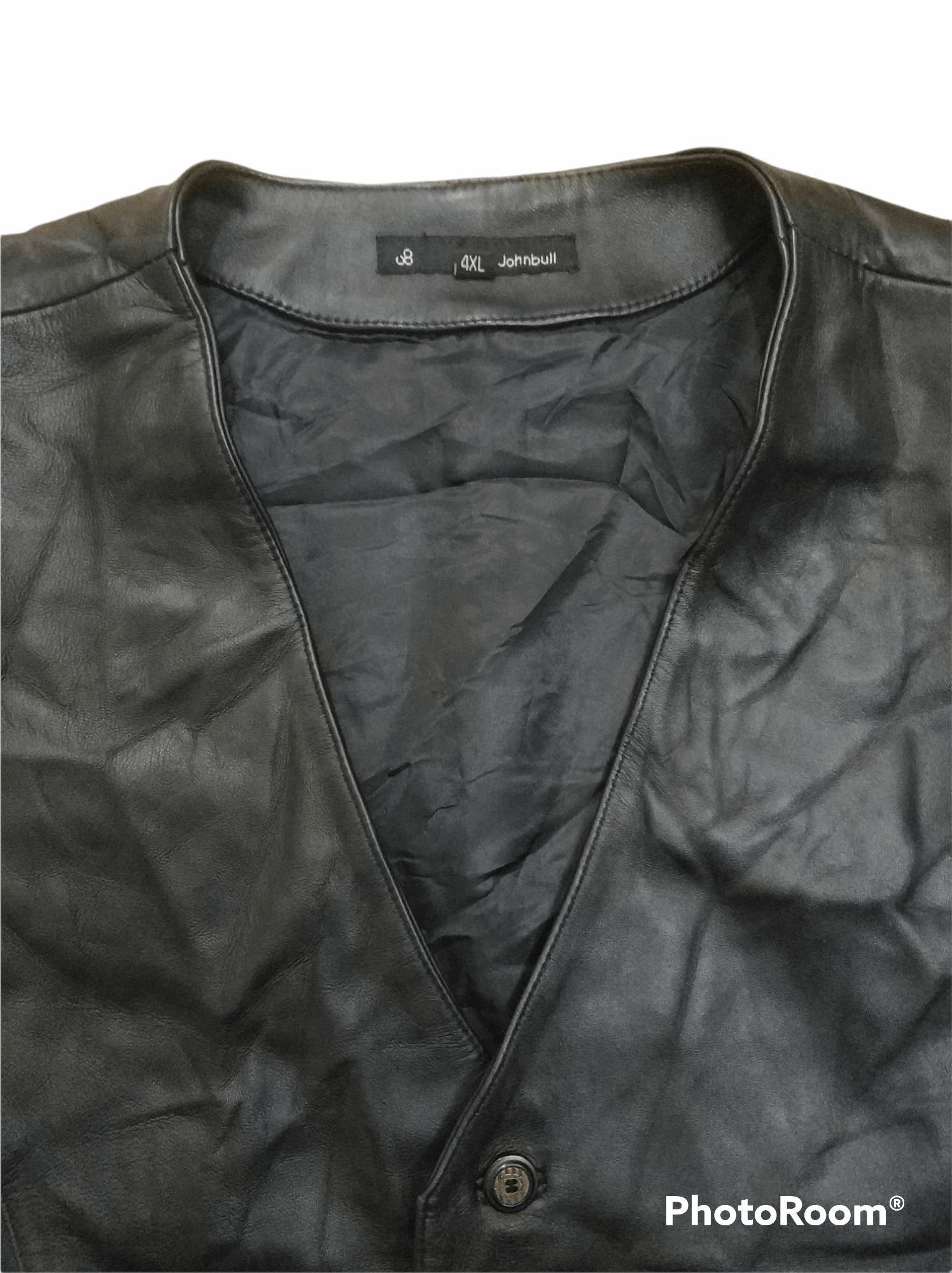 Johnbull 🔥Vintage Black Johnbull Leather Vest Size US M / EU 48-50 / 2 - 5 Thumbnail