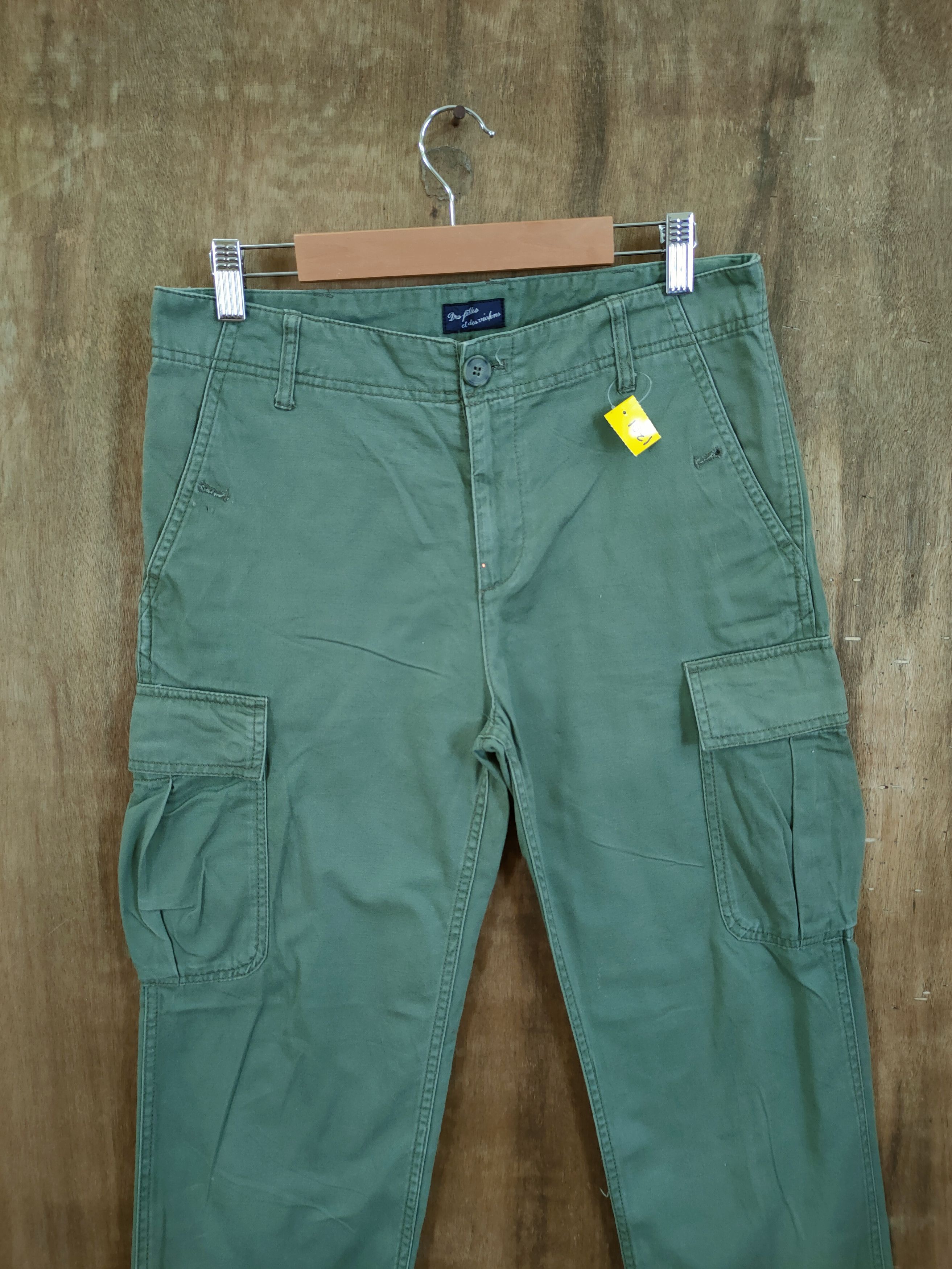 Japanese Brand DLL Japan green multipocket tactical cargo pants #1301 Size US 30 / EU 46 - 3 Thumbnail