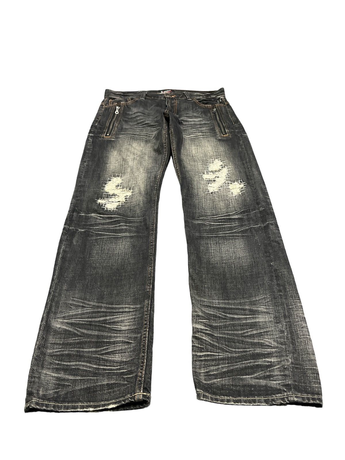 Japanese Brand × Vintage JAPANESE BRAND SORRIDERE RIPPED DENIM PANT Size US 34 / EU 50 - 2 Thumbnail