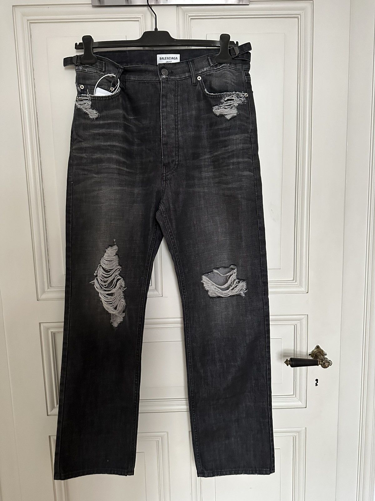 Balenciaga RELAXED FIT RIPS JEANS S Size US 31 - 4 Thumbnail