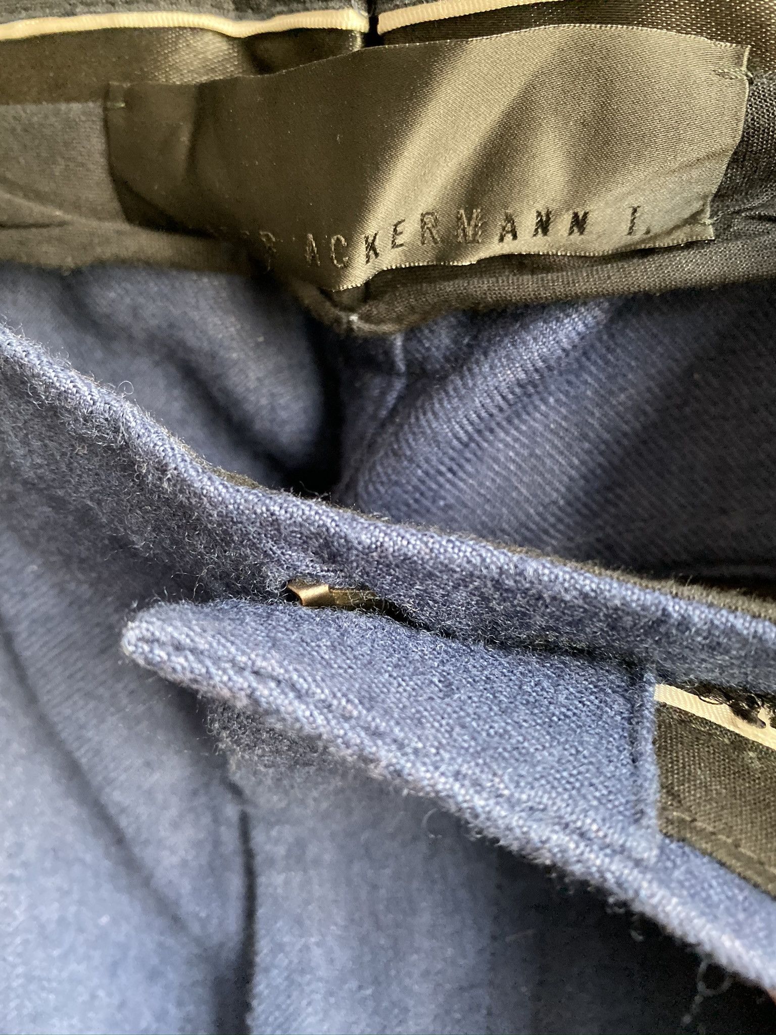Haider Ackermann Blue Pants with Black Stripe Size US 34 / EU 50 - 5 Thumbnail