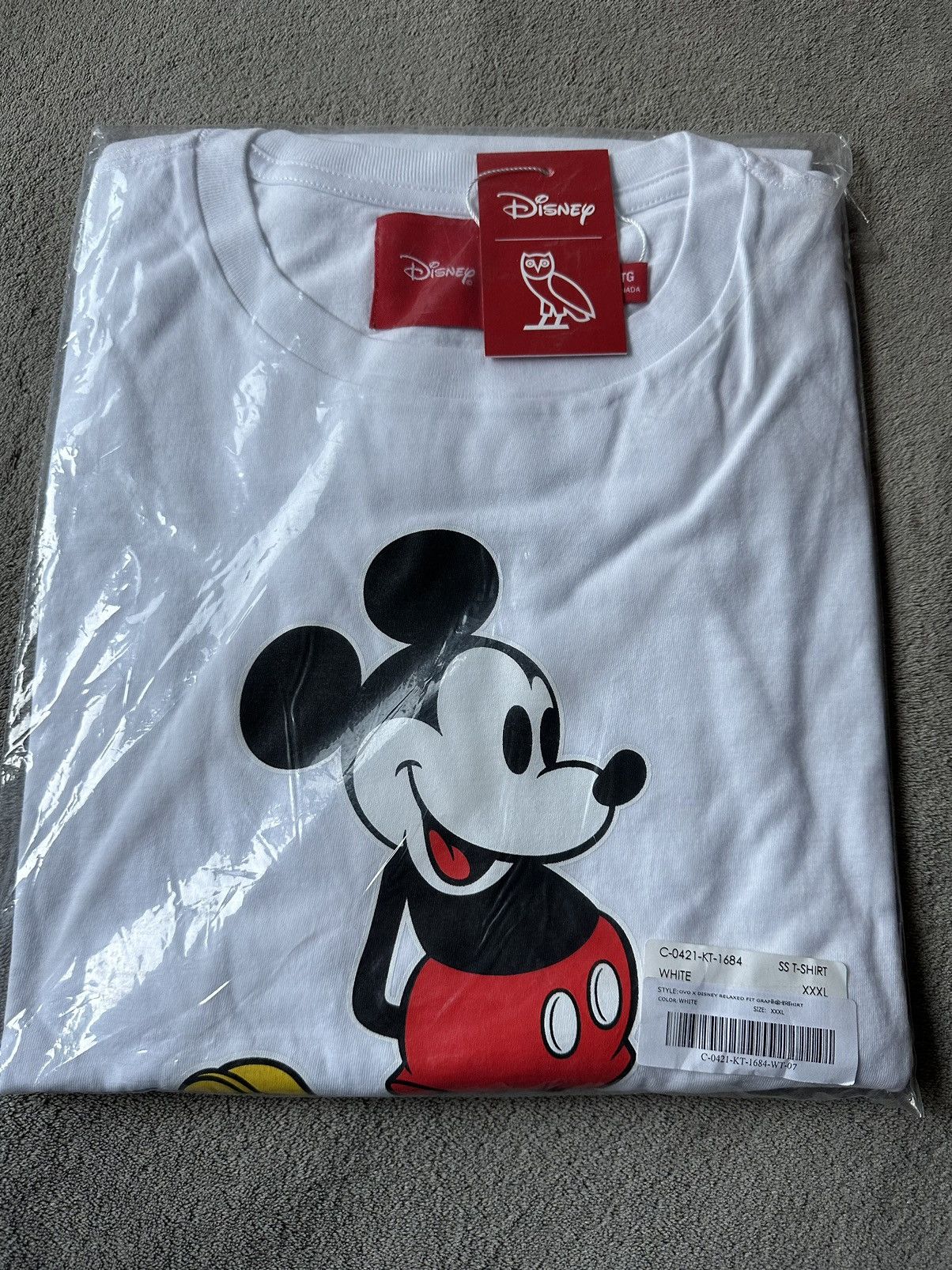 image of Size 3Xl Ovo X Disney Mickey Mouse T-Shirt New With Tags in White, Men's