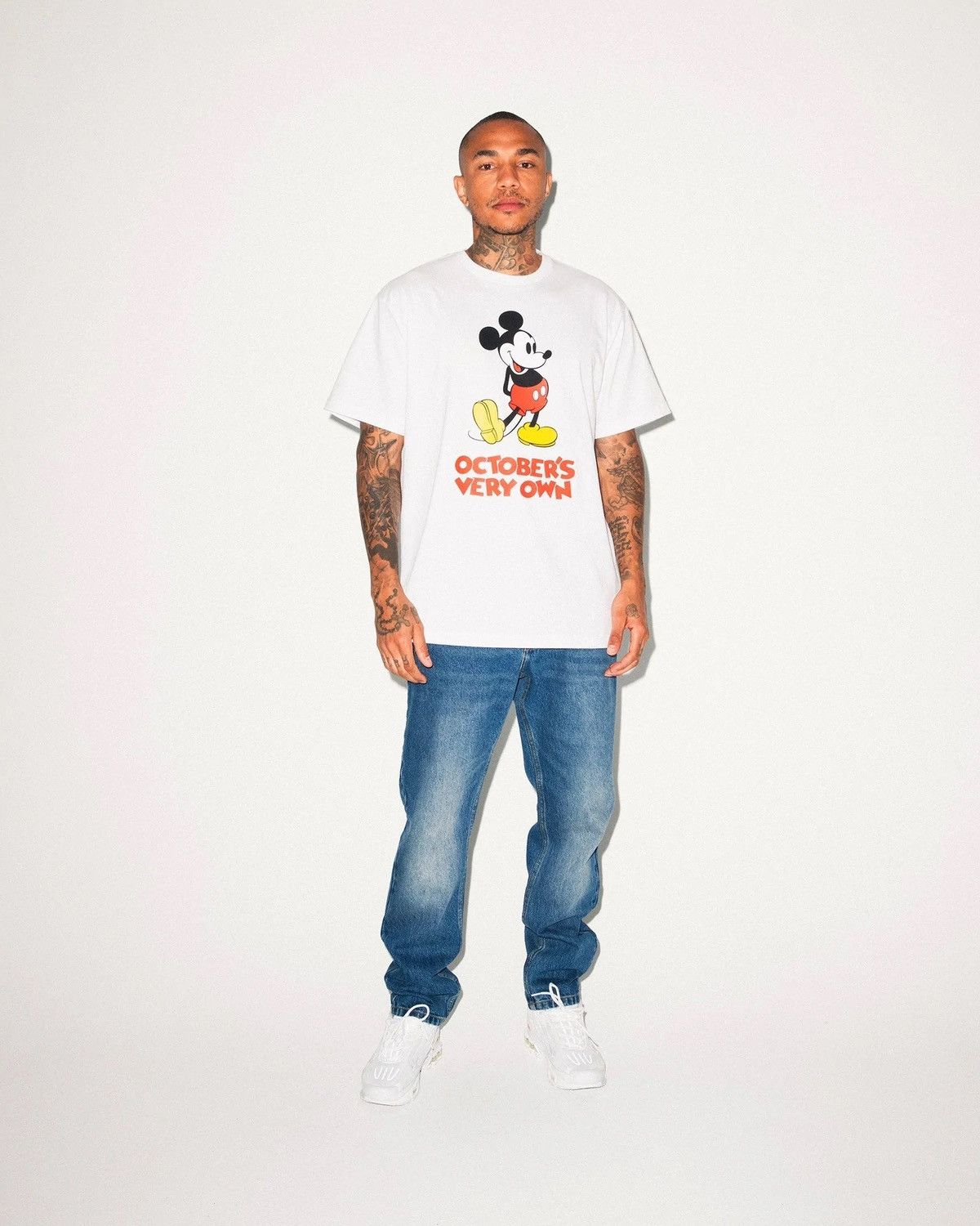 ミッキーコラボ【OCTOBER'S VERY OWN】Ｔシャツ・カットソー OVO x Disney】バレンタイン限定・ミッキープリント・半袖T