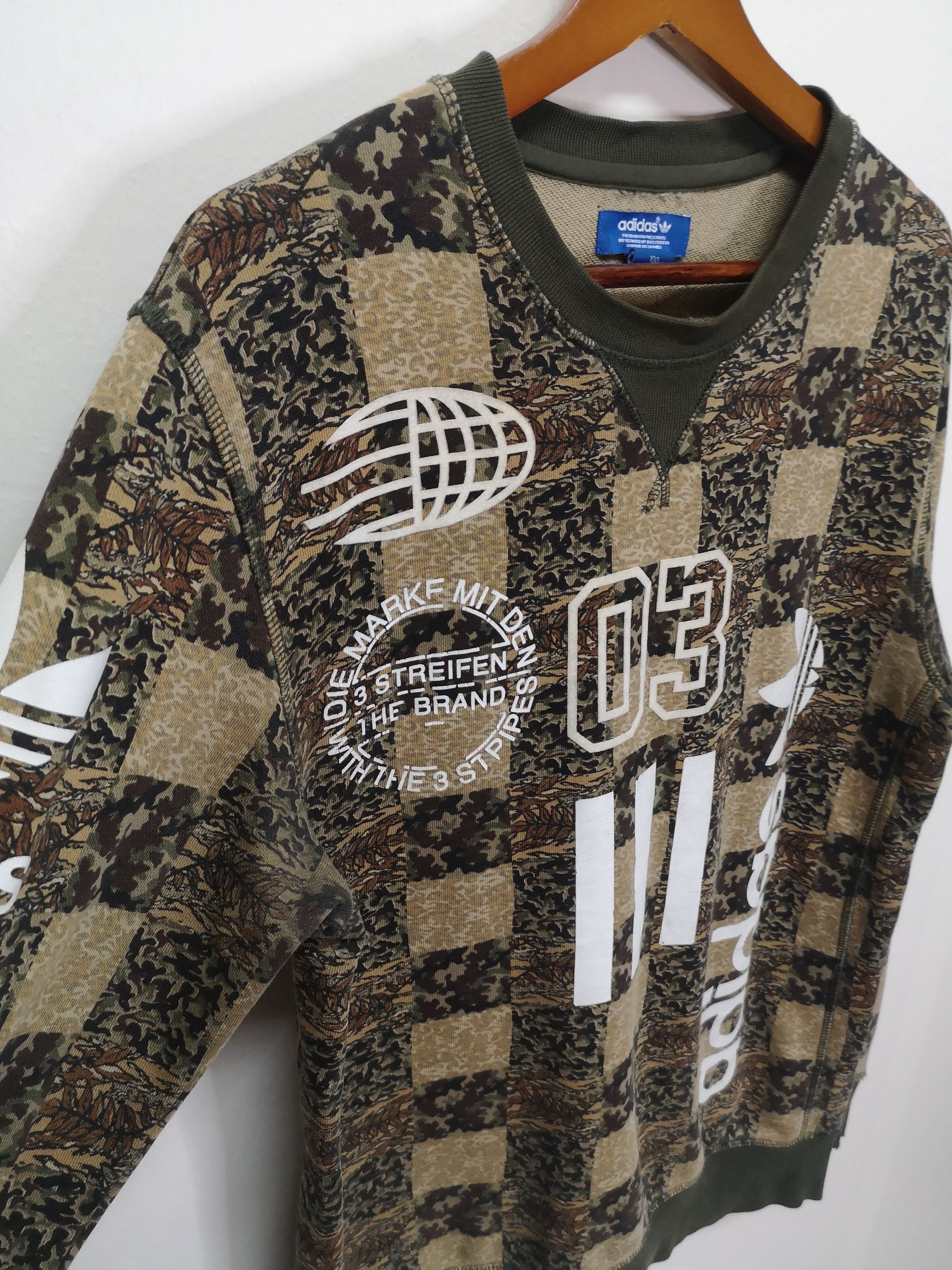 Adidas Vintage Adidas Camo Sweatshirt Size US XL / EU 56 / 4 - 2 Thumbnail
