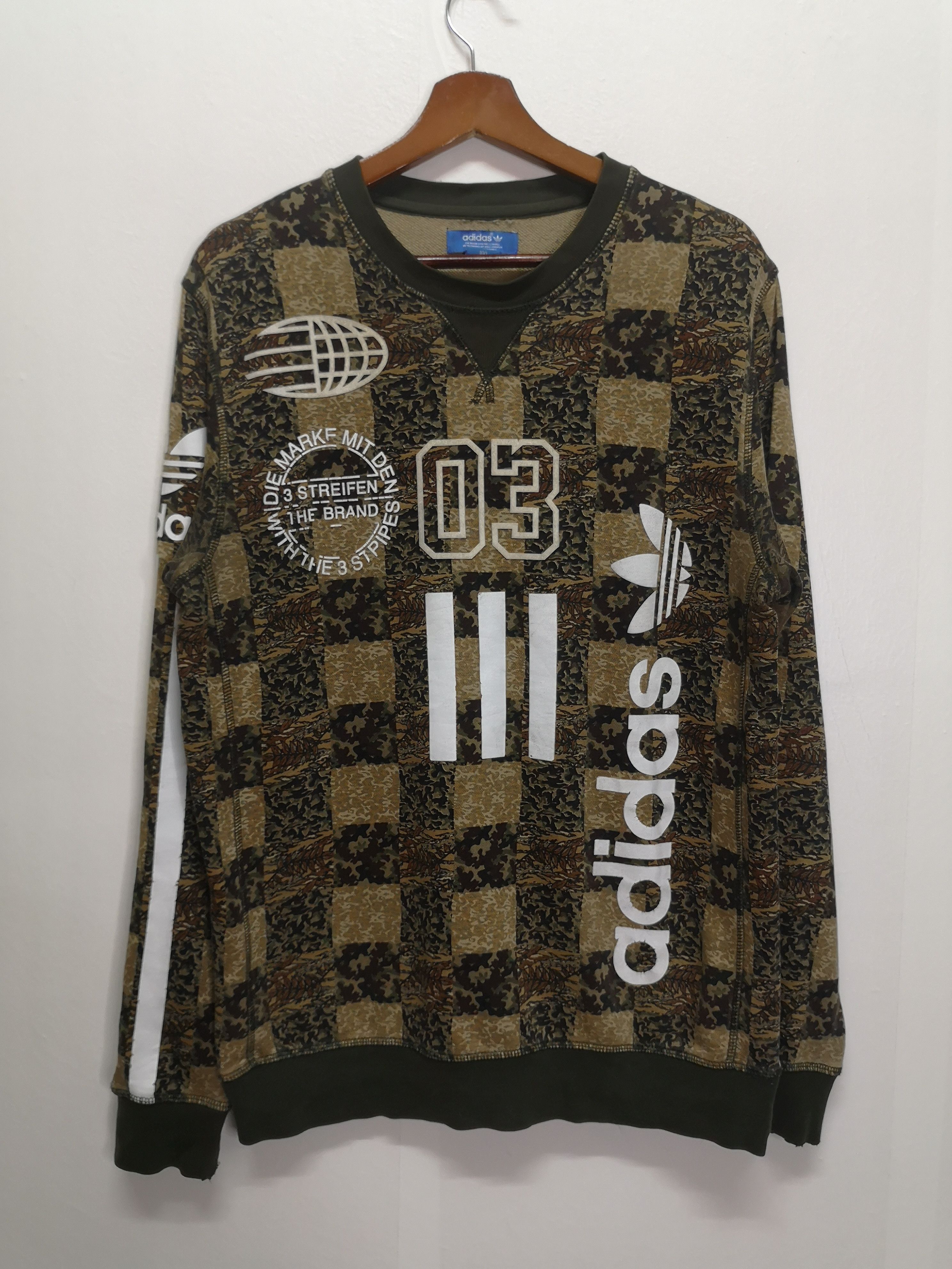 Adidas Vintage Adidas Camo Sweatshirt Size US XL / EU 56 / 4 - 1 Thumbnail