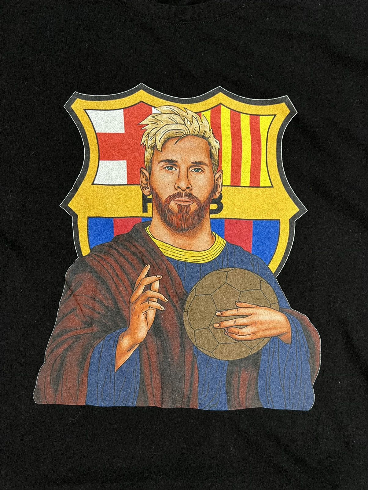 Other 🩸RARE🩸Messi Barcelona King Y2K T Shirt Size US M / EU 48-50 / 2 - 4 Thumbnail