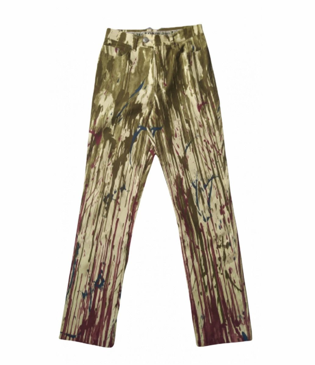 AW98 Jean Paul Gaultier Splatter Blood Print Pants Jeans