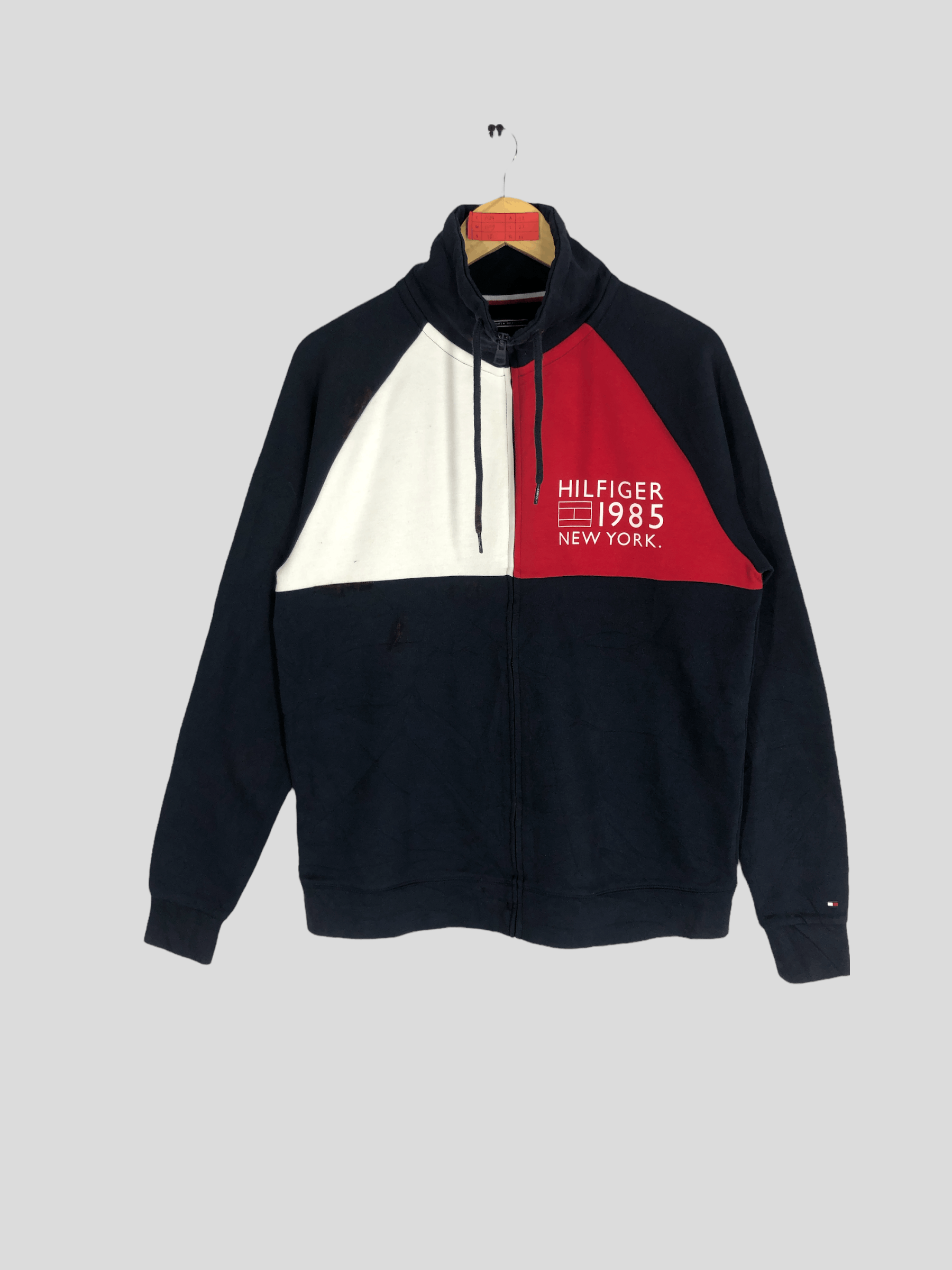 Vintage Tommy Hilfiger Zipper Sweater Biglogo Size L