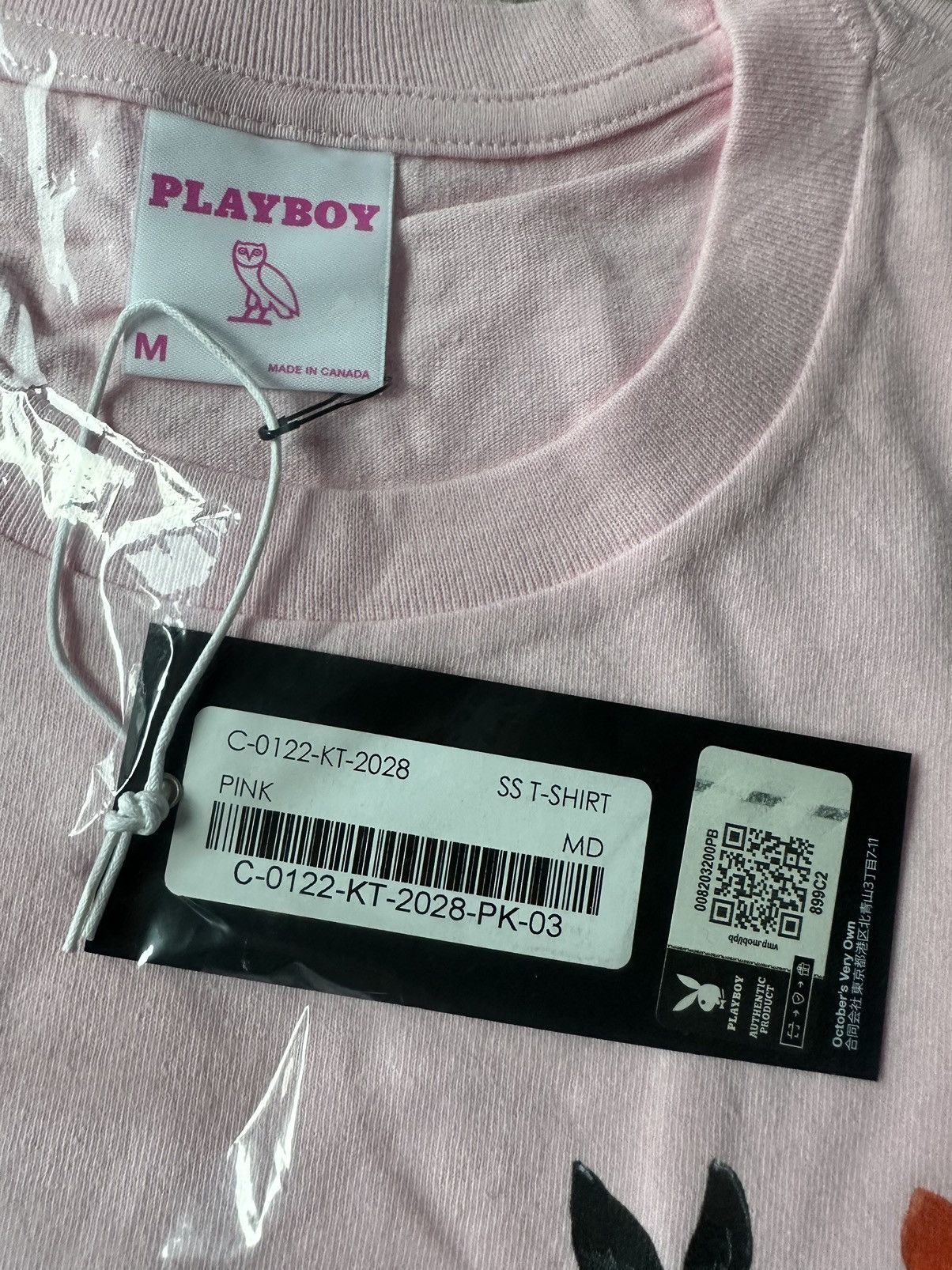 Drake × October's Very Own × Playboy OVO x PLAYBOY BUNNY PINK T-SHIRT BRAND NEW with tags rare Size US M / EU 48-50 / 2 - 6 Thumbnail