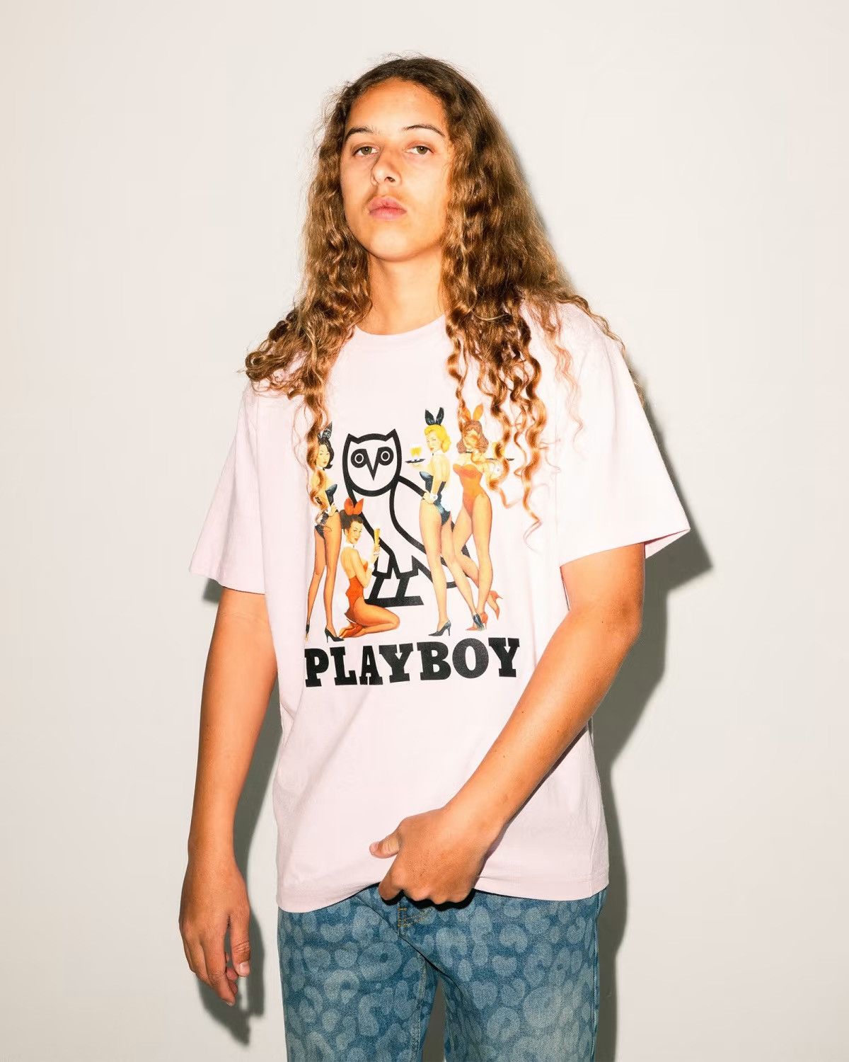 Drake × October's Very Own × Playboy OVO x PLAYBOY BUNNY PINK T-SHIRT BRAND NEW with tags rare Size US M / EU 48-50 / 2 - 7 Thumbnail