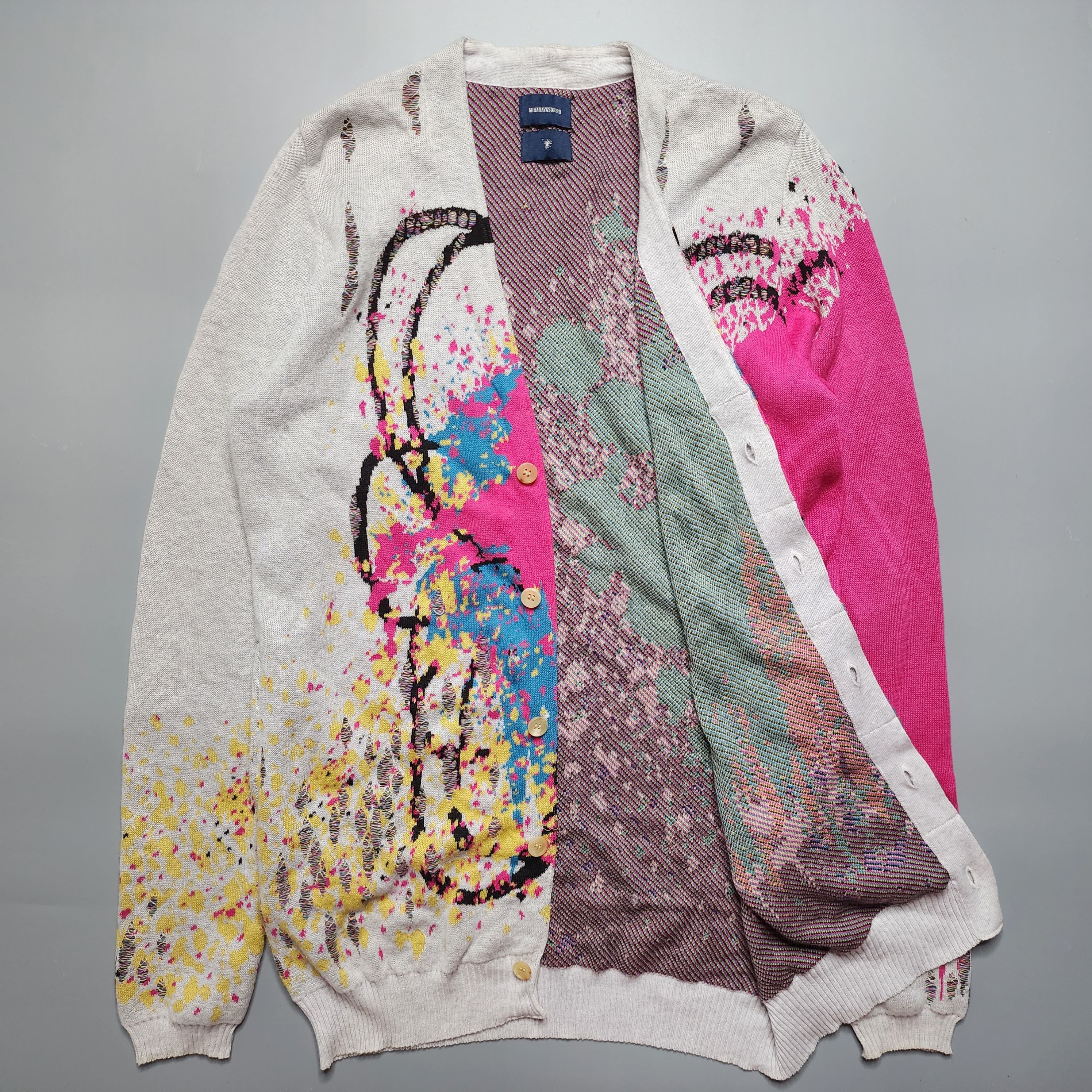 Maison MIHARA YASUHIRO Maison Miharayasuhiro - Paint Splattered Effect Cardigan Size US S / EU 44-46 / 1 - 3 Thumbnail