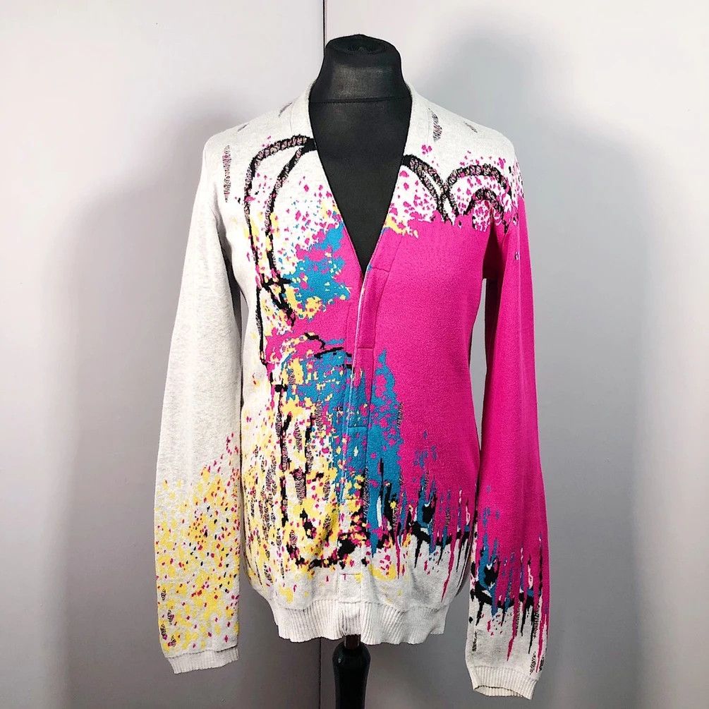 Maison MIHARA YASUHIRO Maison Miharayasuhiro - Paint Splattered Effect Cardigan Size US S / EU 44-46 / 1 - 9 Thumbnail