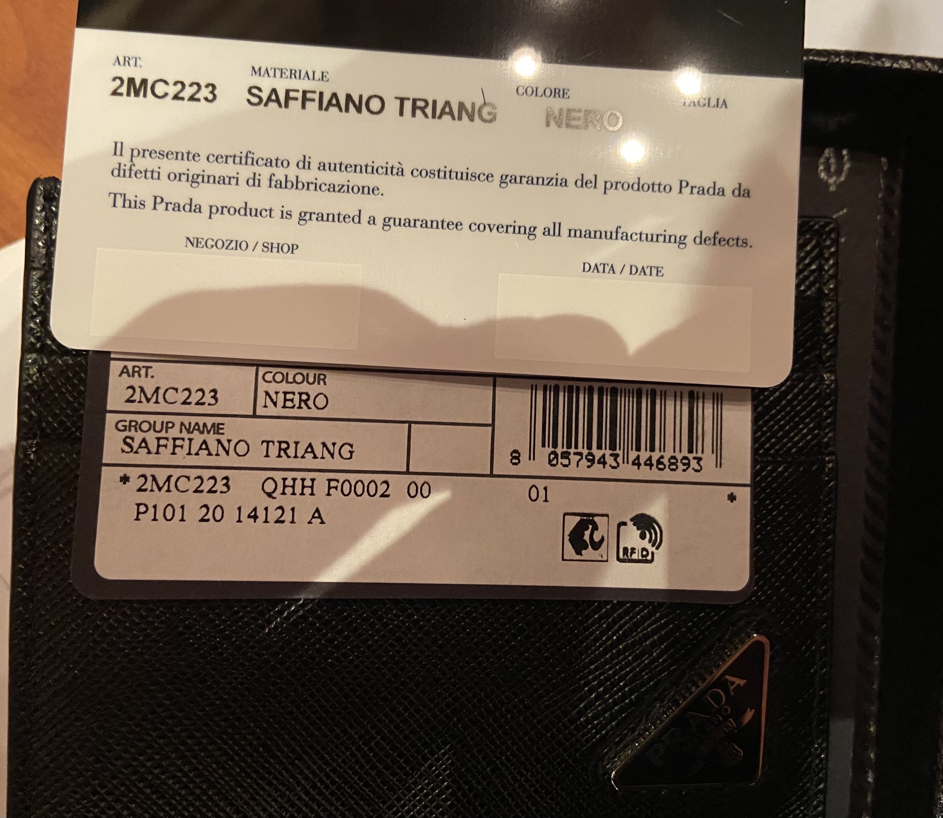 Prada Saffiano Leather Card Holder BNWT Size ONE SIZE - 10 Thumbnail