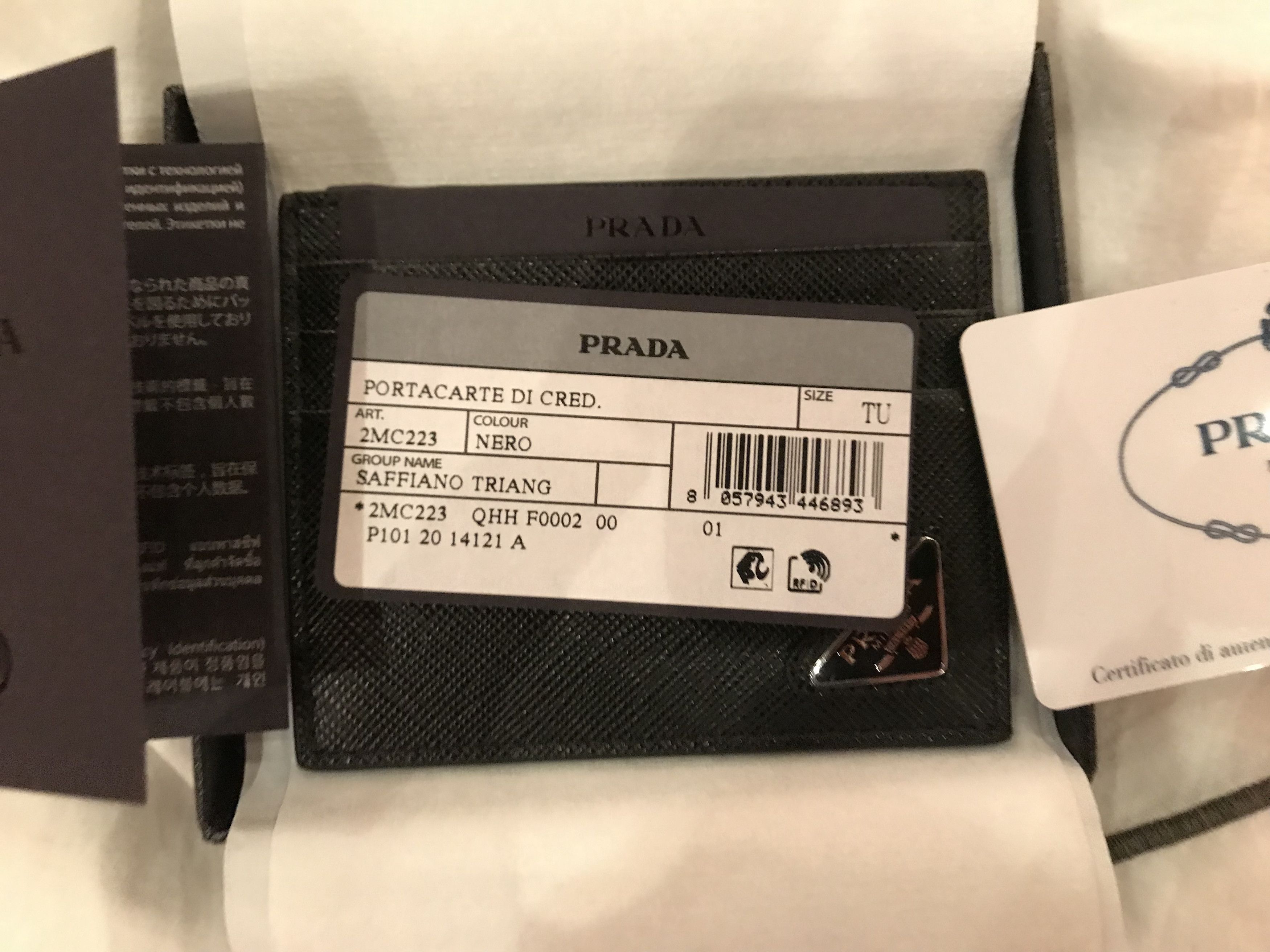 Prada Saffiano Leather Card Holder BNWT Size ONE SIZE - 19 Thumbnail