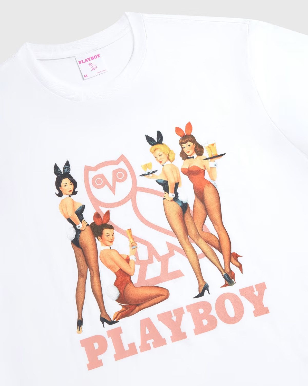 Drake × October's Very Own × Playboy *RARE* OVO x PLAYBOY BUNNY WHITE T-SHIRT TEE BRAND NEW Size US L / EU 52-54 / 3 - 8 Thumbnail