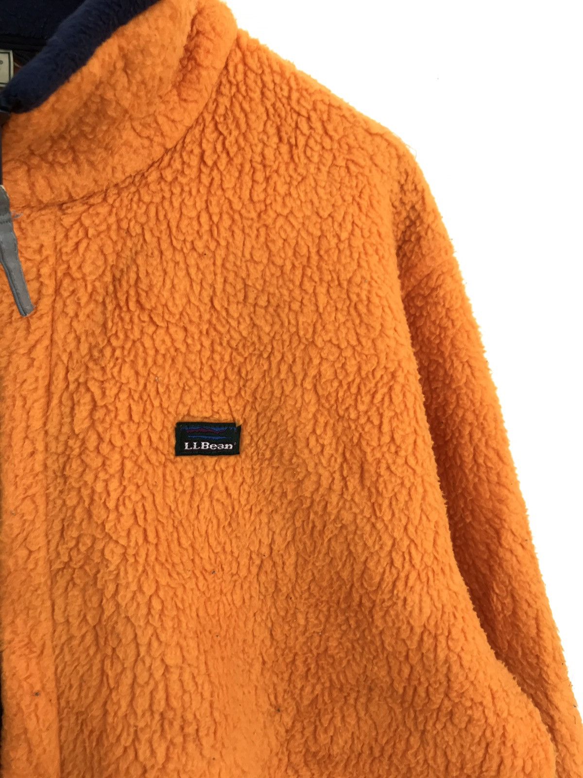 L.L. Bean × Vintage Vintage 90’s L.L Bean Orange Fleece Jacket Size US XL / EU 56 / 4 - 3 Thumbnail