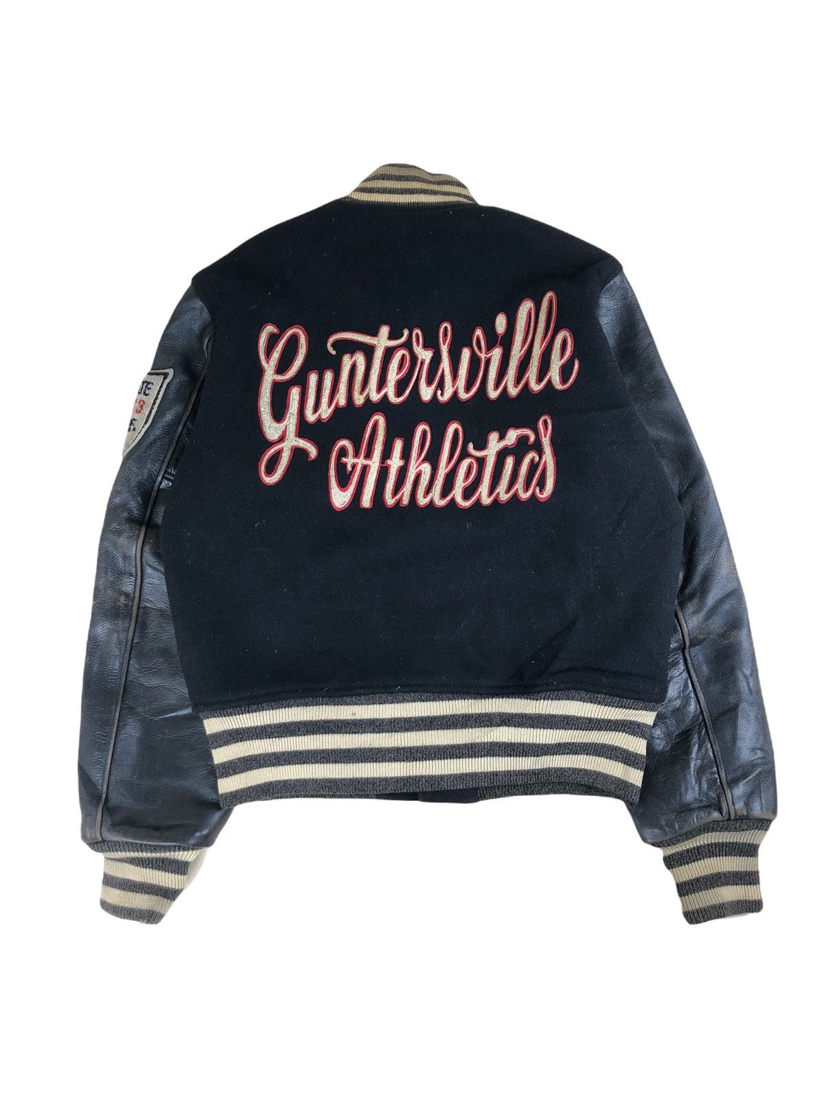 Toyo Enterprises Vintage Style Eyes Sportswear Leather Sleeve Varsity Jacket Size US S / EU 44-46 / 1 - 7 Thumbnail