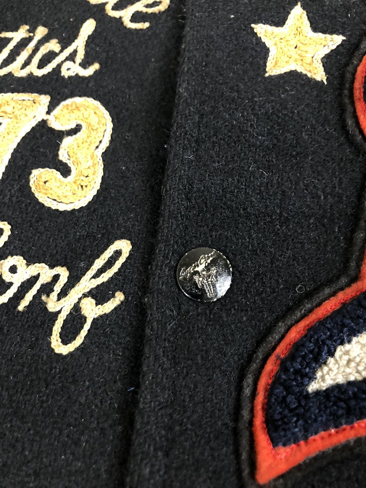 Toyo Enterprises Vintage Style Eyes Sportswear Leather Sleeve Varsity Jacket Size US S / EU 44-46 / 1 - 9 Thumbnail