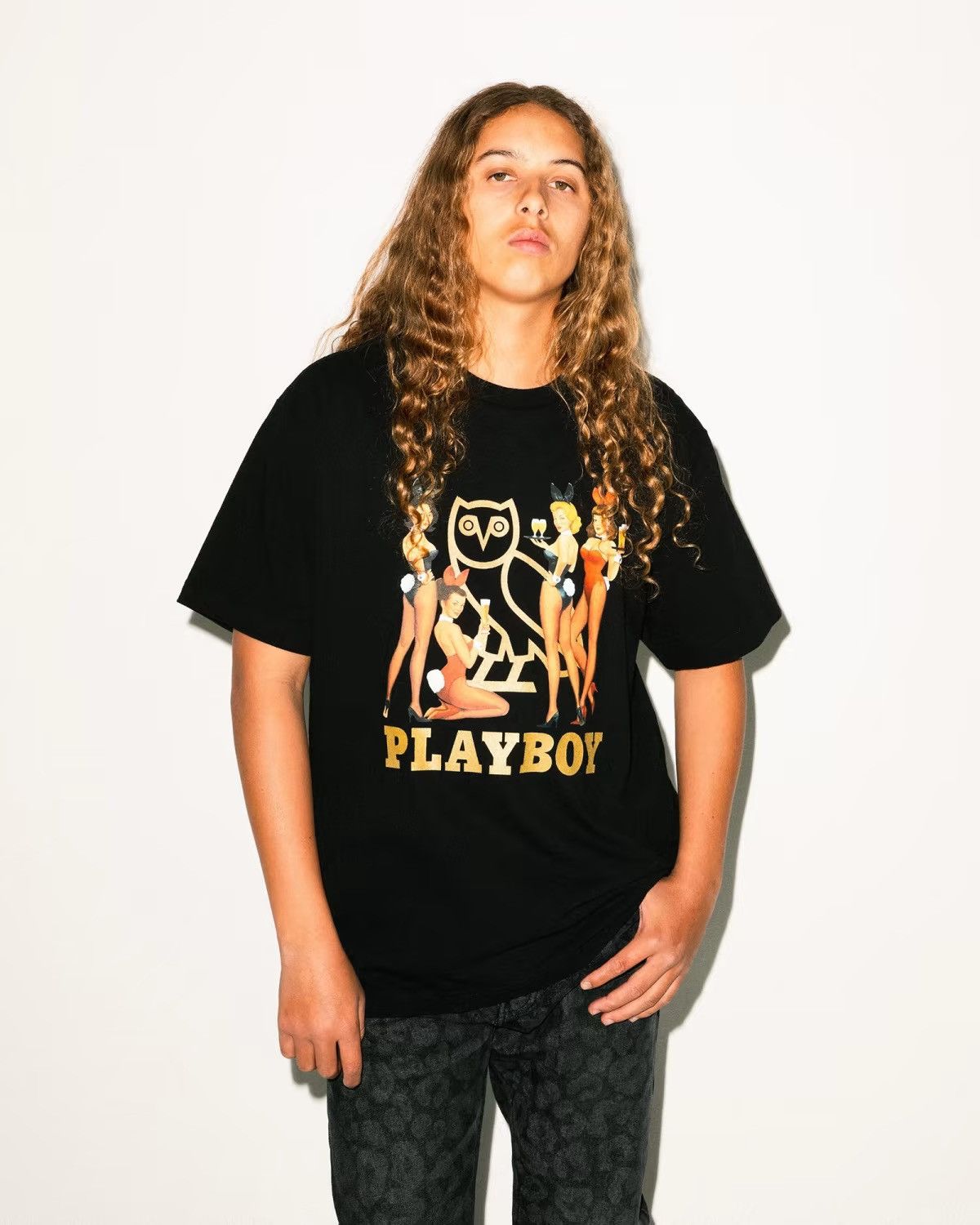 Drake × October's Very Own × Playboy *RARE* OVO x PLAYBOY BUNNY BLACK T-SHIRT TEE BRAND NEW Size US M / EU 48-50 / 2 - 7 Thumbnail