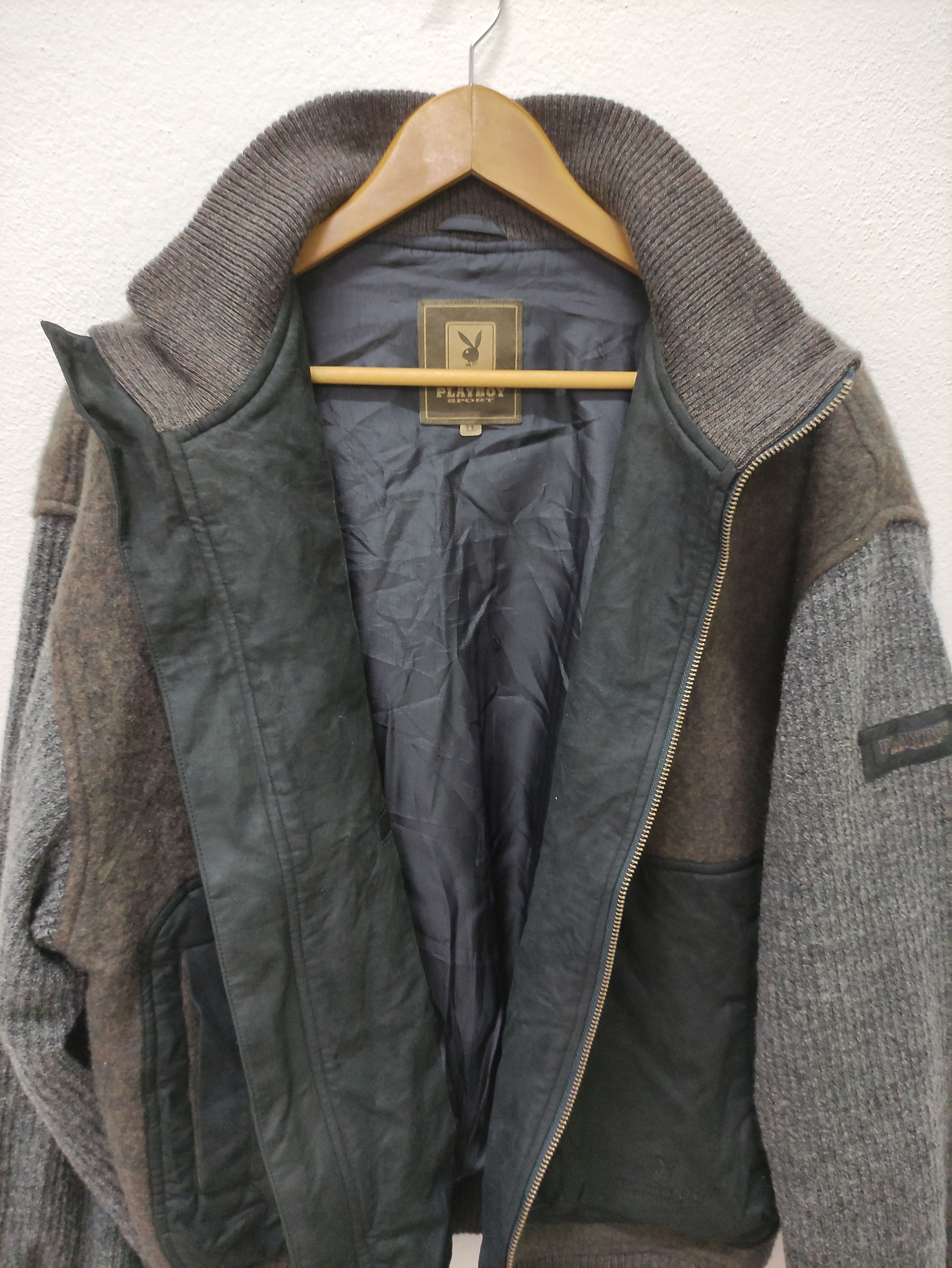 Playboy × Vintage Vintage Playboy Sport Wool Bomber Jacket Size US L / EU 52-54 / 3 - 4 Thumbnail