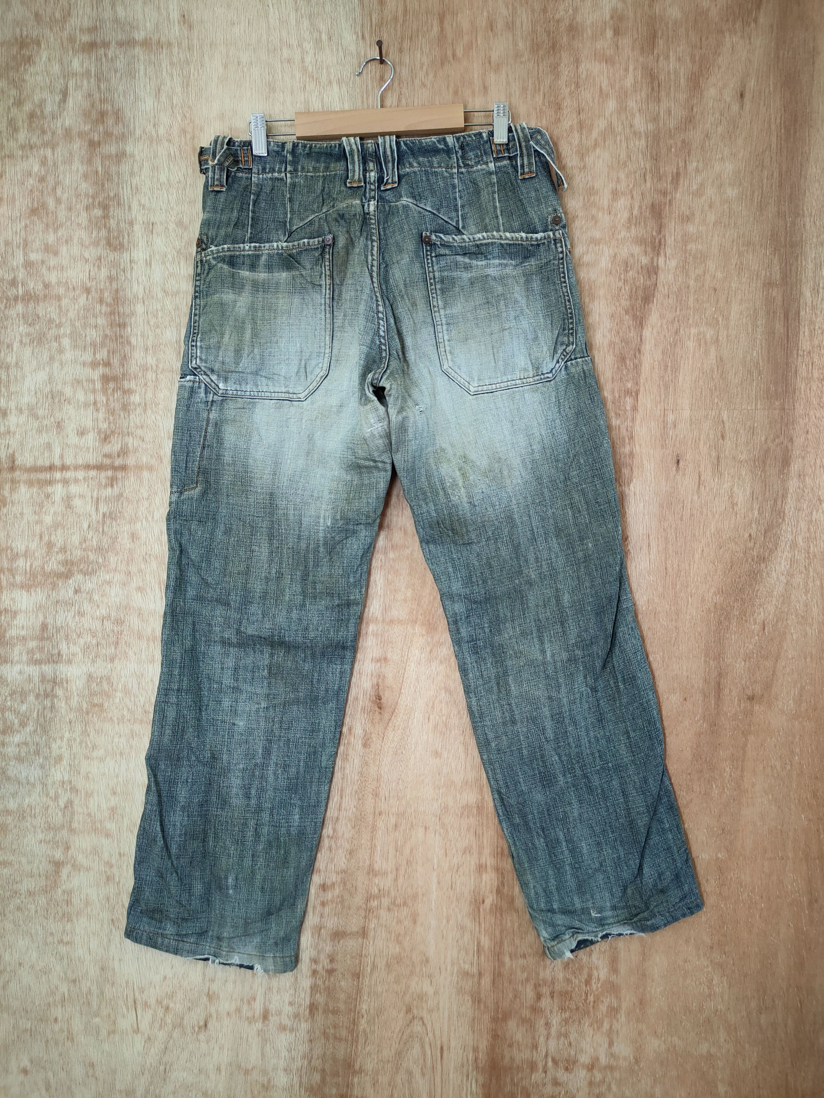 Japanese Brand Bartack work faded distressed vintage japan denim #46-646 Size US 30 / EU 46 - 6 Thumbnail