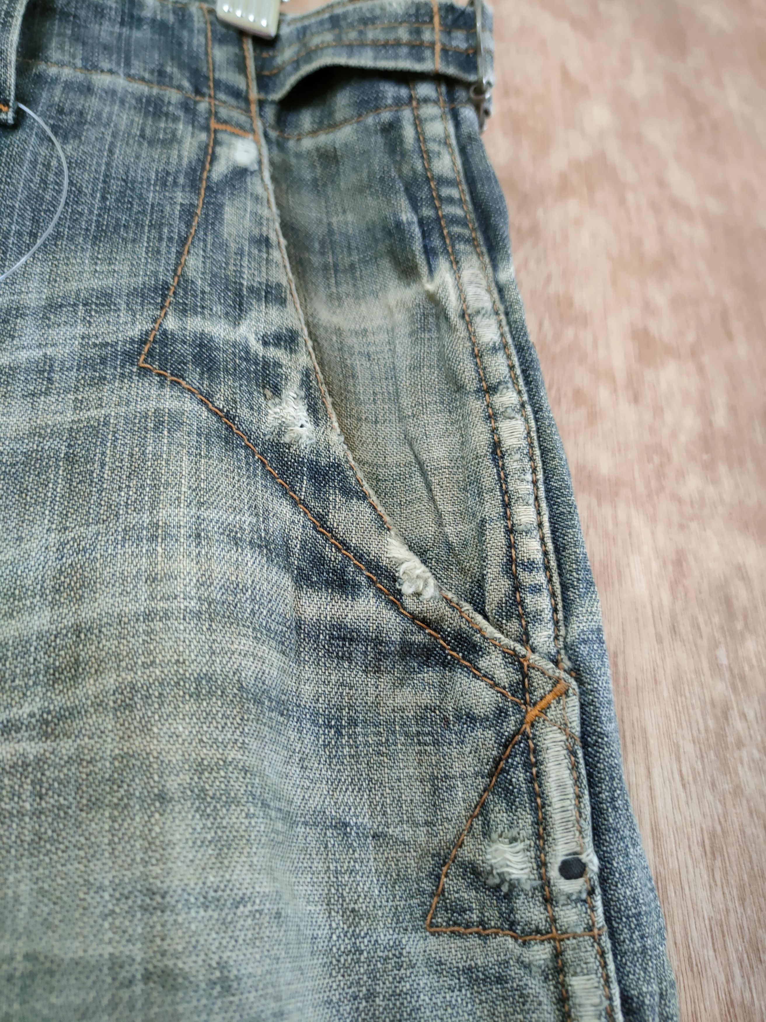 Japanese Brand Bartack work faded distressed vintage japan denim #46-646 Size US 30 / EU 46 - 5 Thumbnail