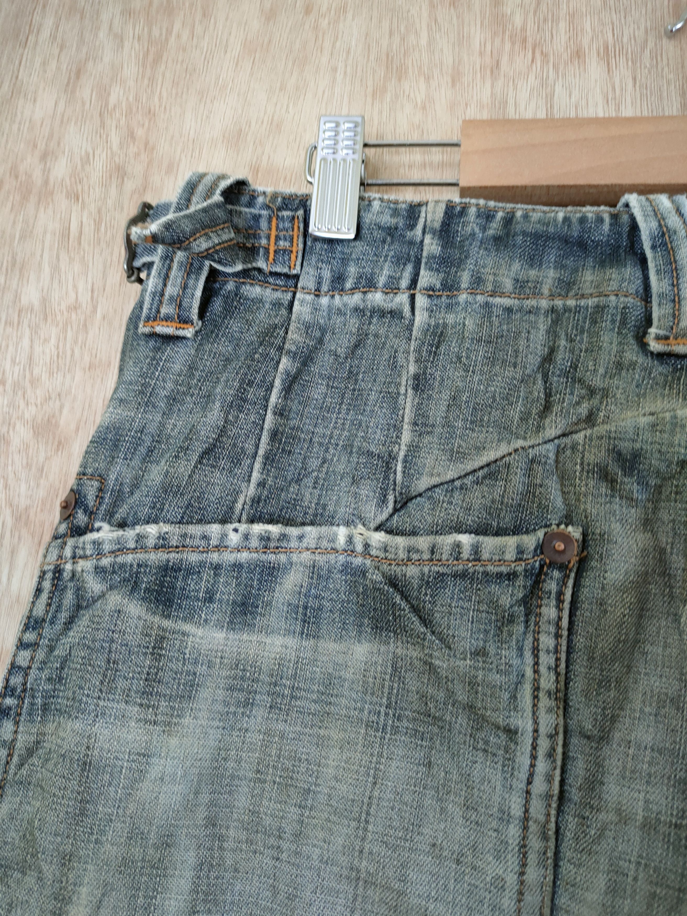 Japanese Brand Bartack work faded distressed vintage japan denim #46-646 Size US 30 / EU 46 - 10 Thumbnail