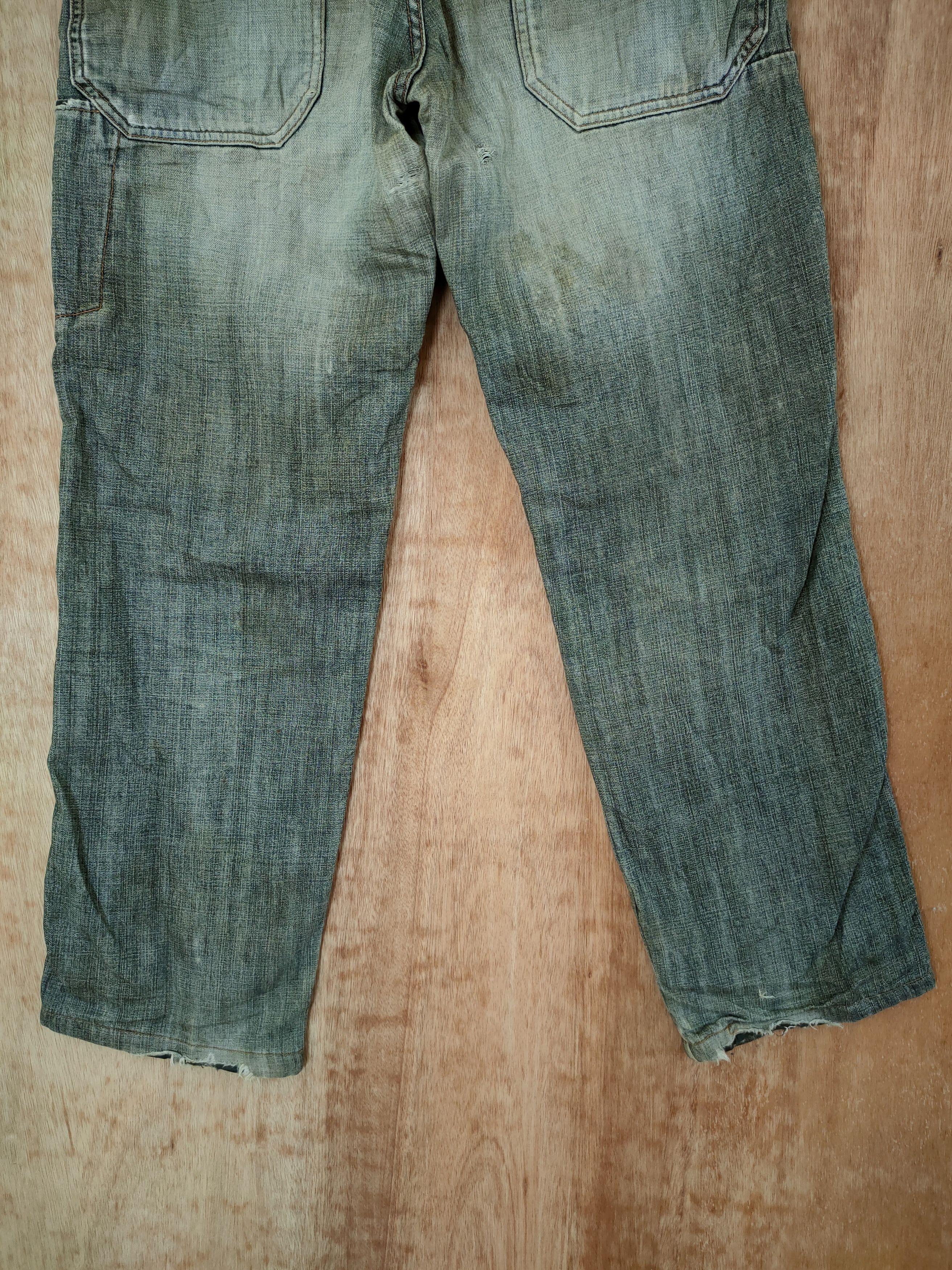 Japanese Brand Bartack work faded distressed vintage japan denim #46-646 Size US 30 / EU 46 - 7 Thumbnail
