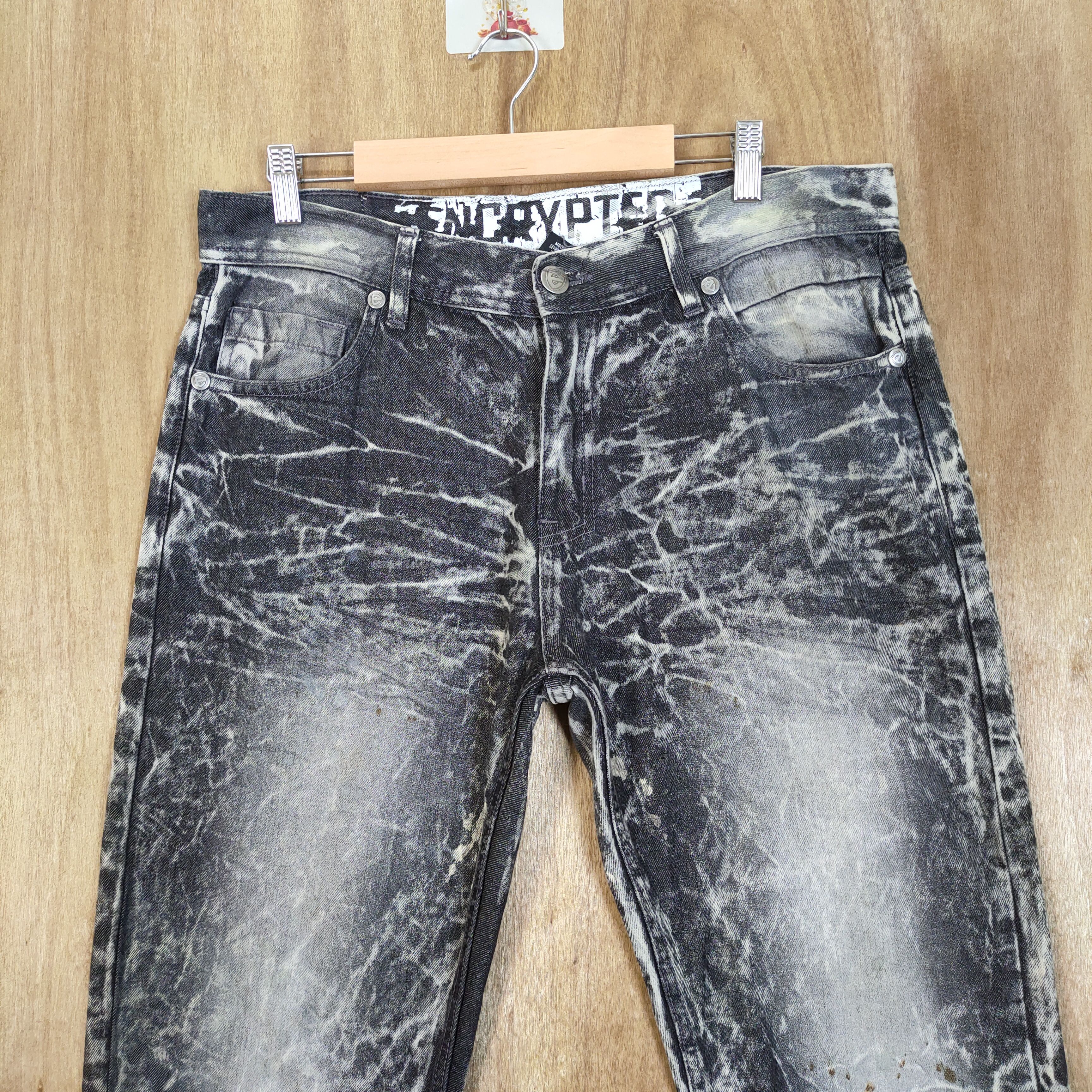 Japanese Brand ENCRYPTED FADED TYE DYE JEANS DENIM PANTS Size US 34 / EU 50 - 2 Thumbnail
