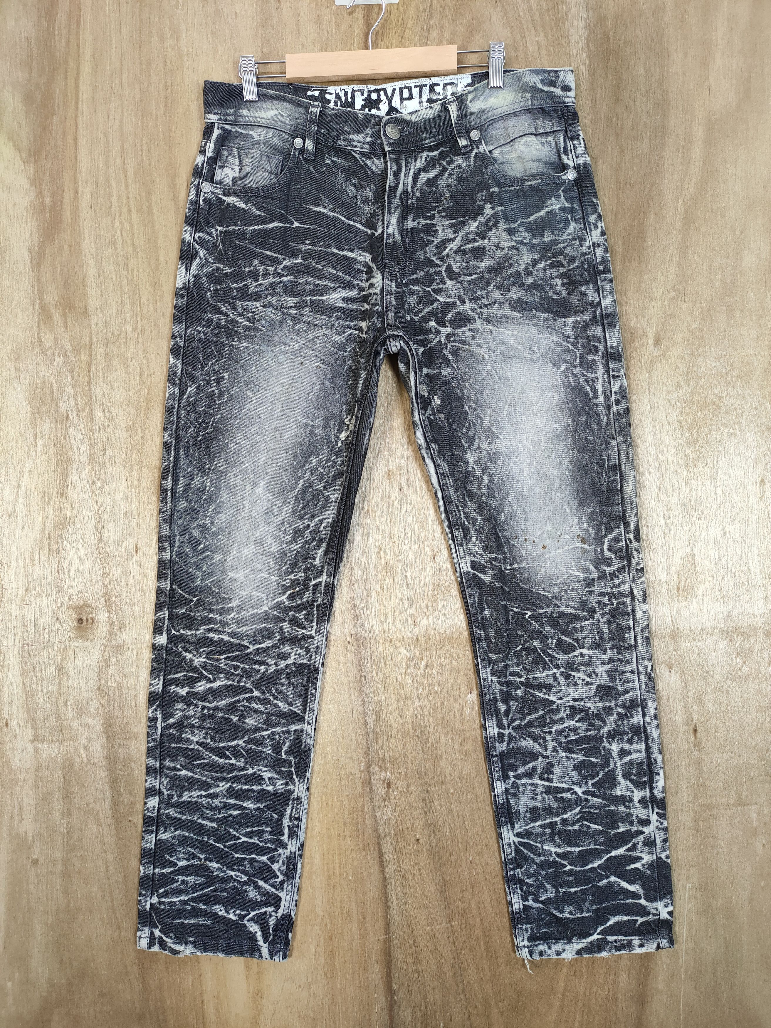 Japanese Brand ENCRYPTED FADED TYE DYE JEANS DENIM PANTS Size US 34 / EU 50 - 1 Thumbnail