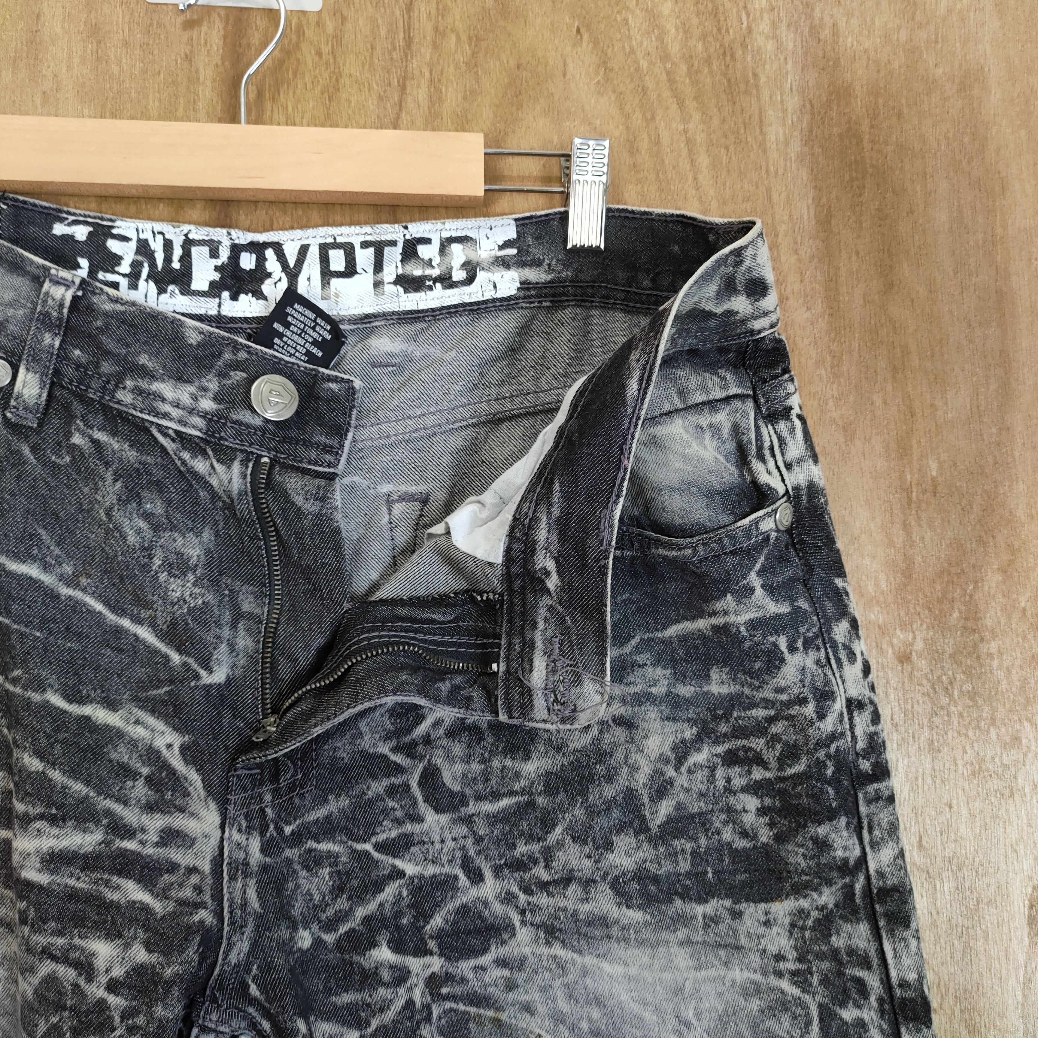 Japanese Brand ENCRYPTED FADED TYE DYE JEANS DENIM PANTS Size US 34 / EU 50 - 7 Thumbnail