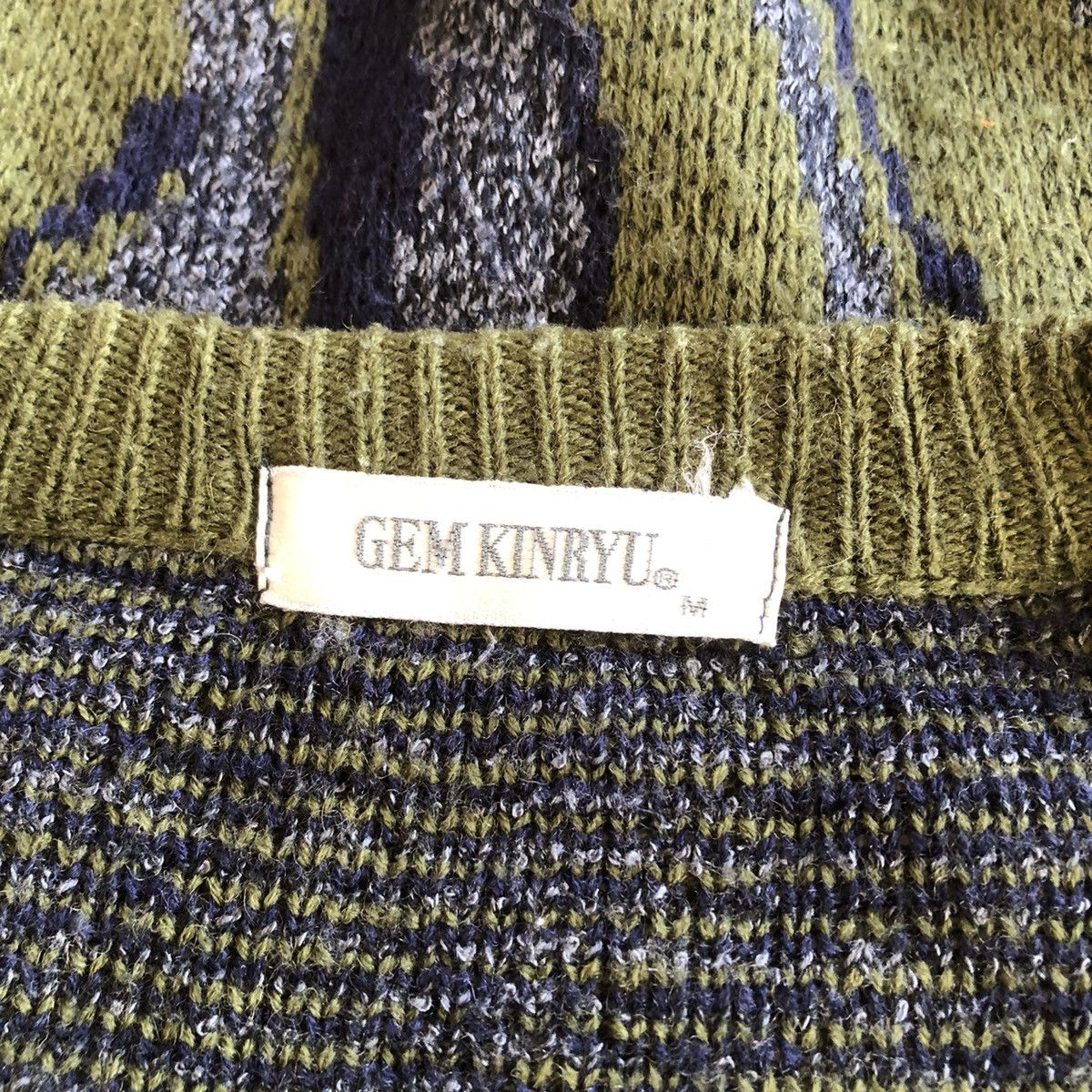 Japanese Brand × Other Vintage V Neck Gem Kinryu Knitwear/Sweater Size US M / EU 48-50 / 2 - 5 Thumbnail