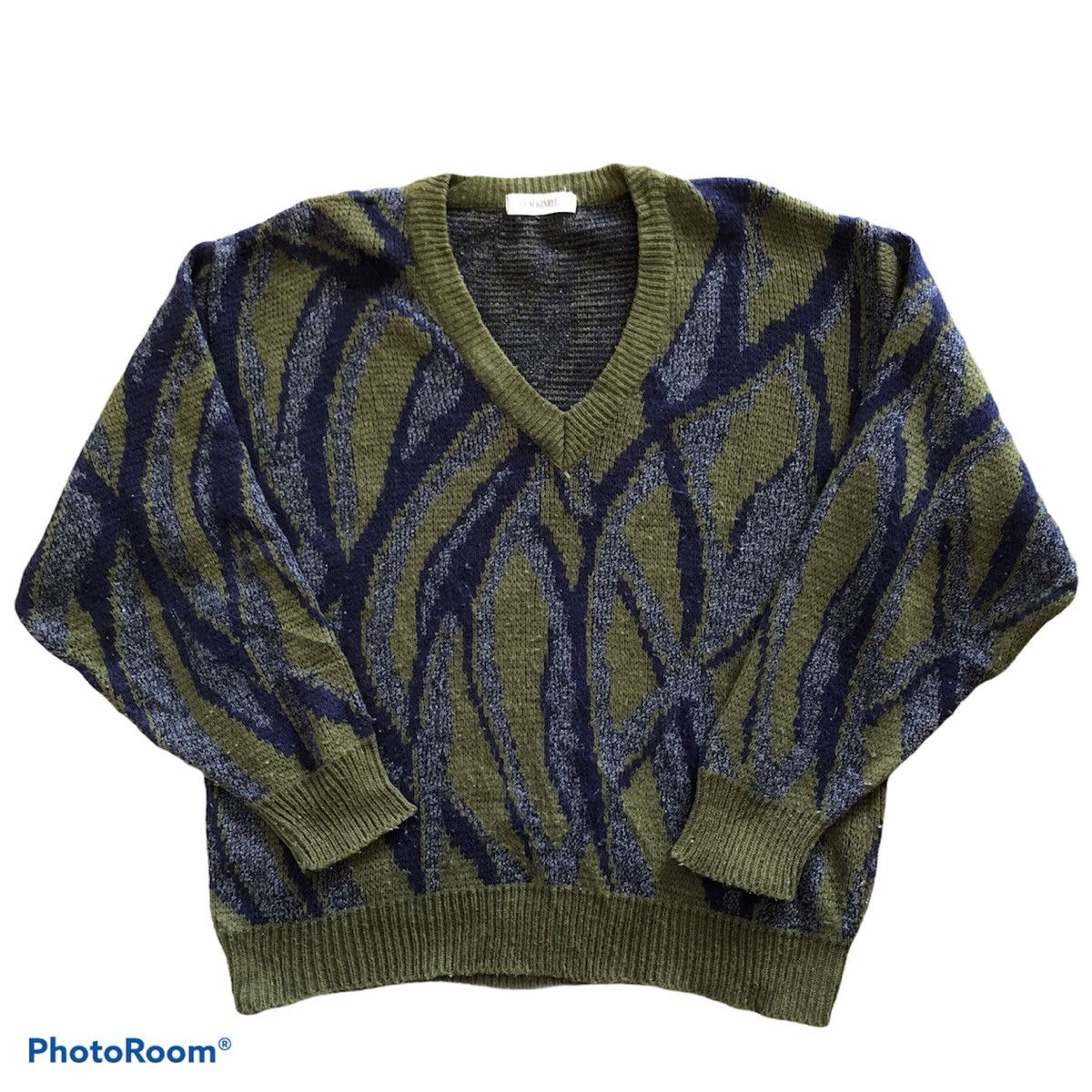 Japanese Brand × Other Vintage V Neck Gem Kinryu Knitwear/Sweater Size US M / EU 48-50 / 2 - 1 Thumbnail