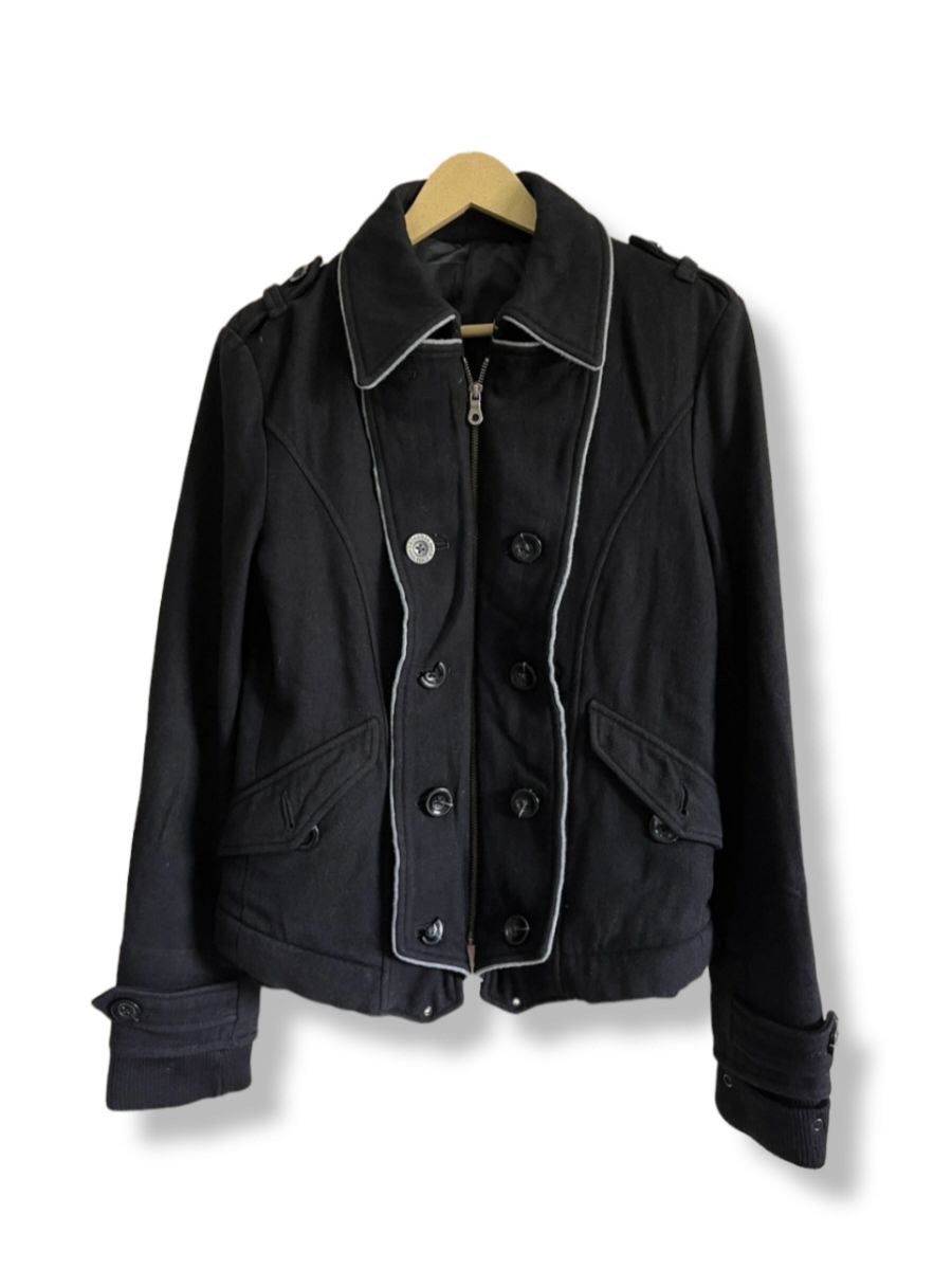 image of Archival Clothing x Ppfm Vintage Ppfm Double Breasted Streetwear Jacket Japan in Black (Size Medium