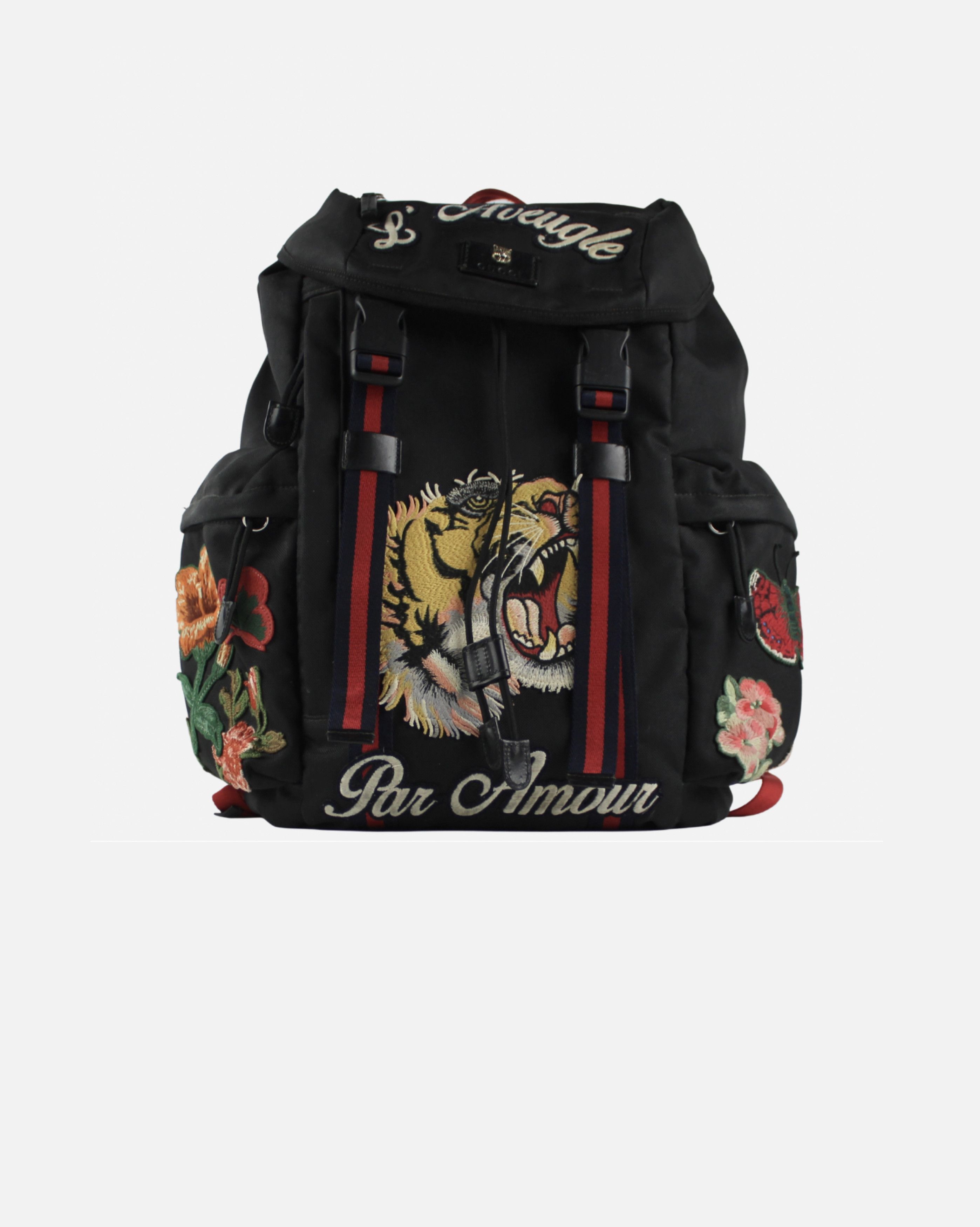 Gucci backpack shop with embroidery