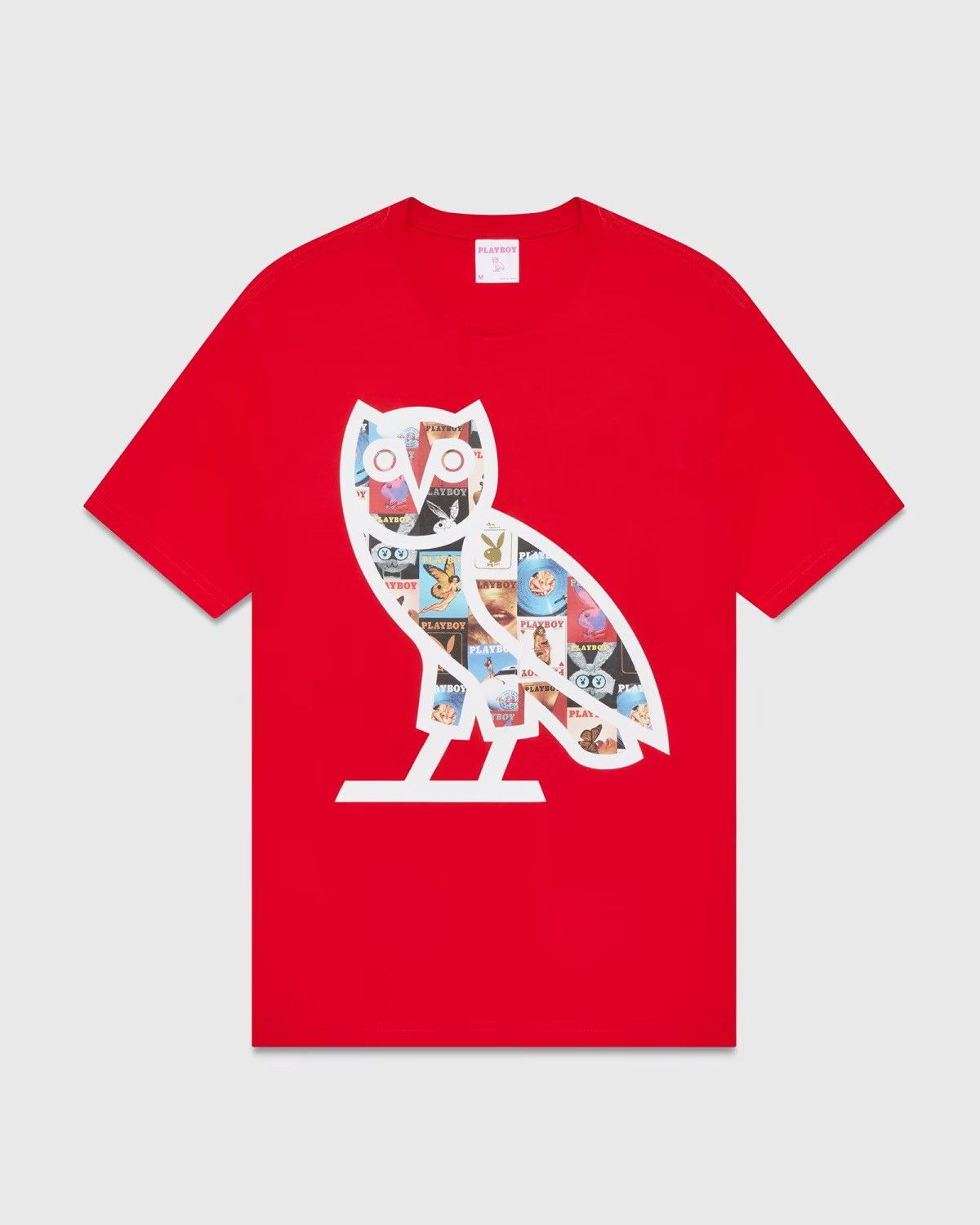 Drake × October's Very Own × Playboy *RARE* OVO x PLAYBOY MAGAZINE T-SHIRT RED TEE BRAND NEW Size US M / EU 48-50 / 2 - 3 Thumbnail