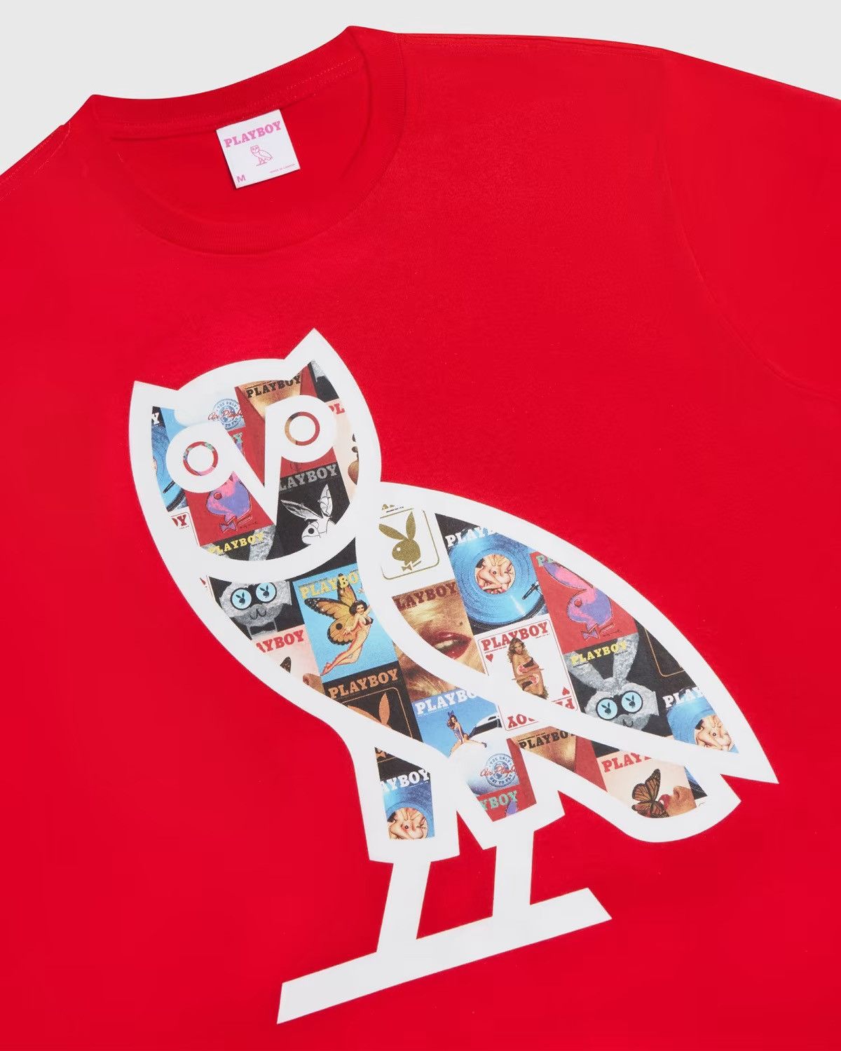 Drake × October's Very Own × Playboy *RARE* OVO x PLAYBOY MAGAZINE T-SHIRT RED TEE BRAND NEW Size US M / EU 48-50 / 2 - 9 Thumbnail